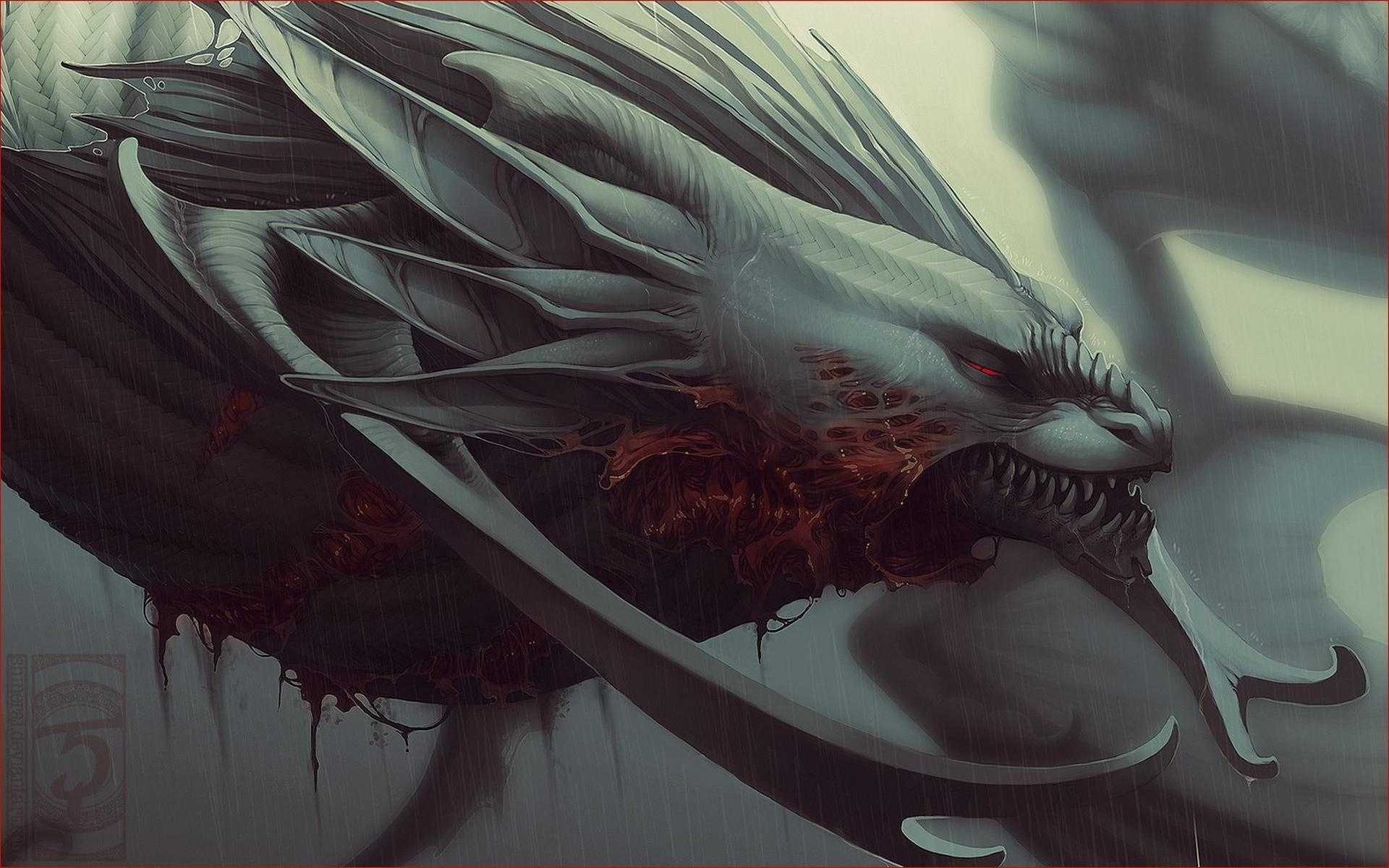 General 1920x1200 dragon creature fantasy art red eyes artwork