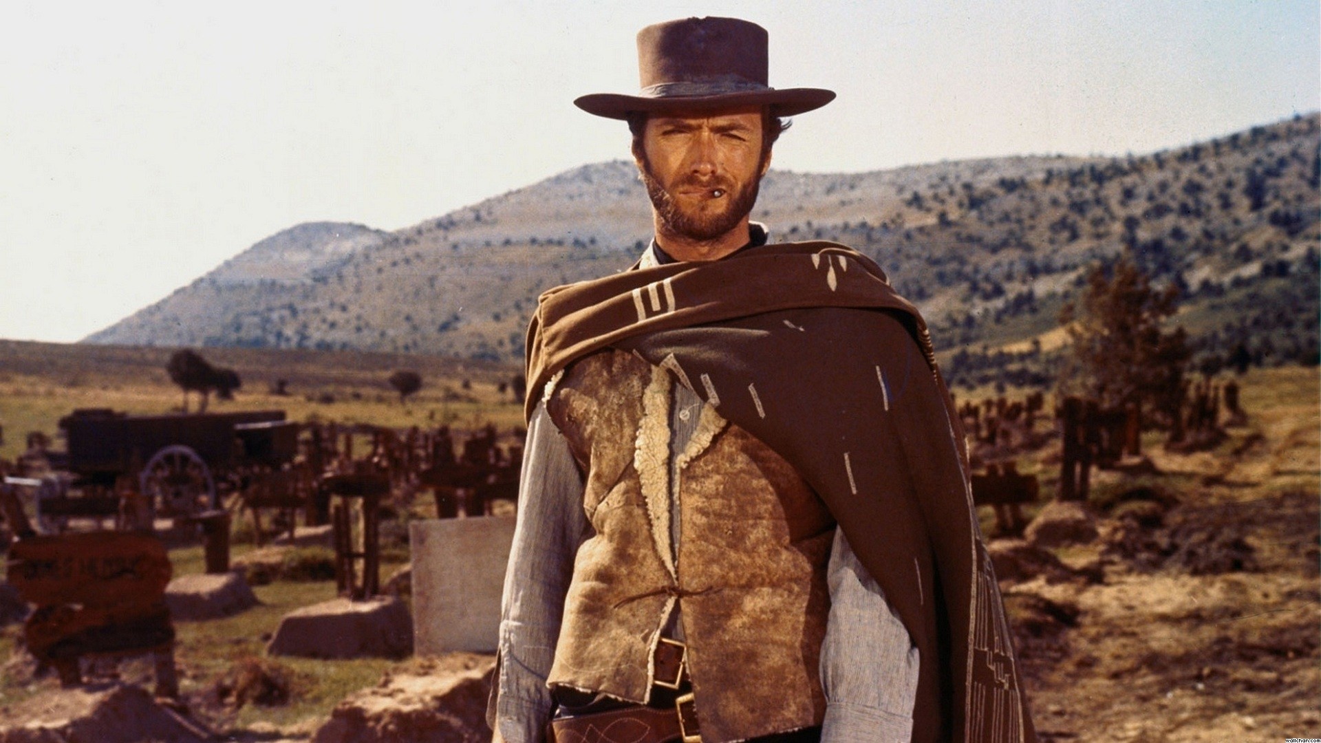 People 1920x1080 The Good, the Bad and the Ugly Clint Eastwood movies men western hat actor ponchos film stills