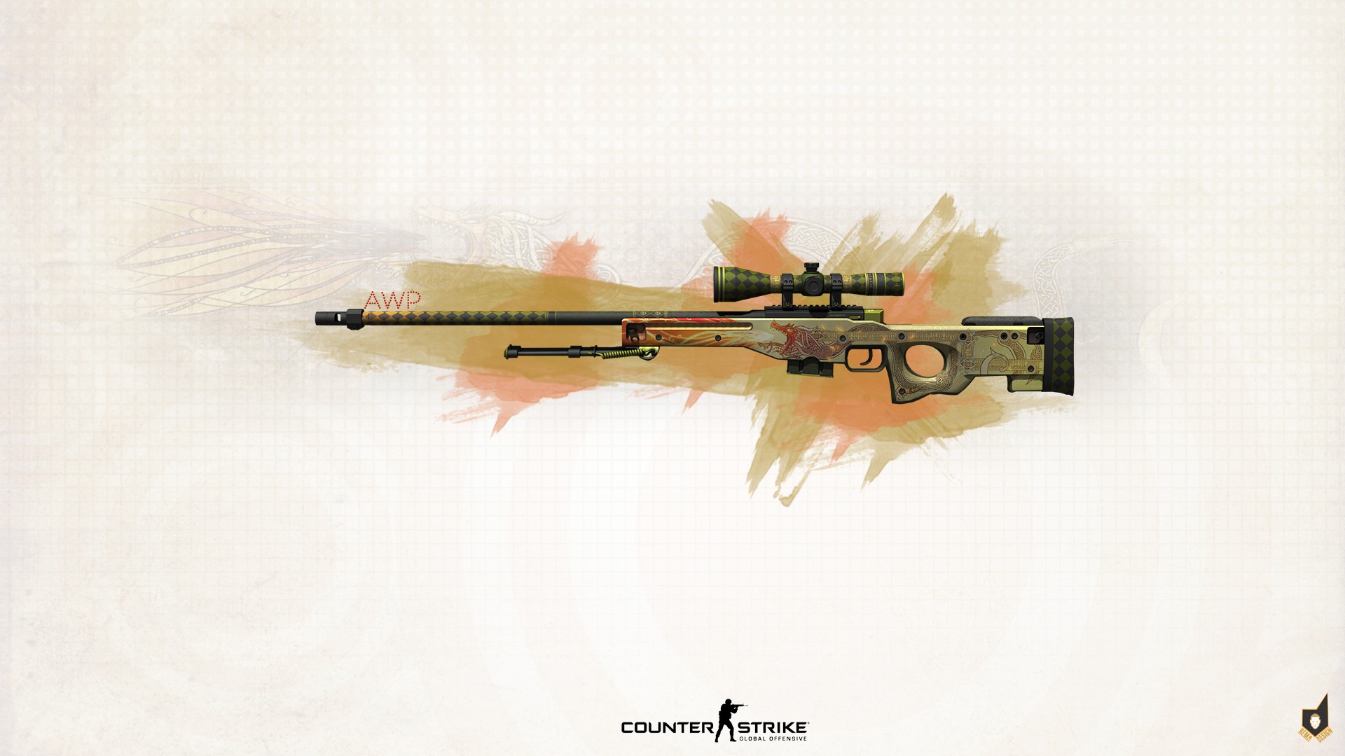 General 1920x1080 Counter-Strike Counter-Strike: Global Offensive sniper rifle Accuracy International AWP weapon PC gaming white background simple background rifles