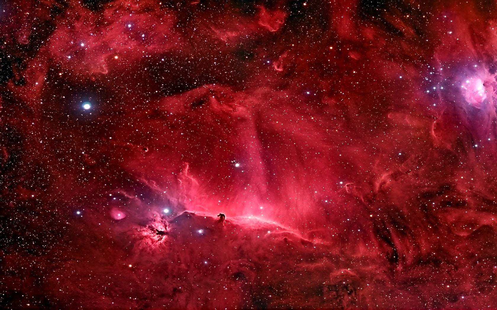 General 1680x1050 nebula stars Horsehead Nebula Flame Nebula digital art
