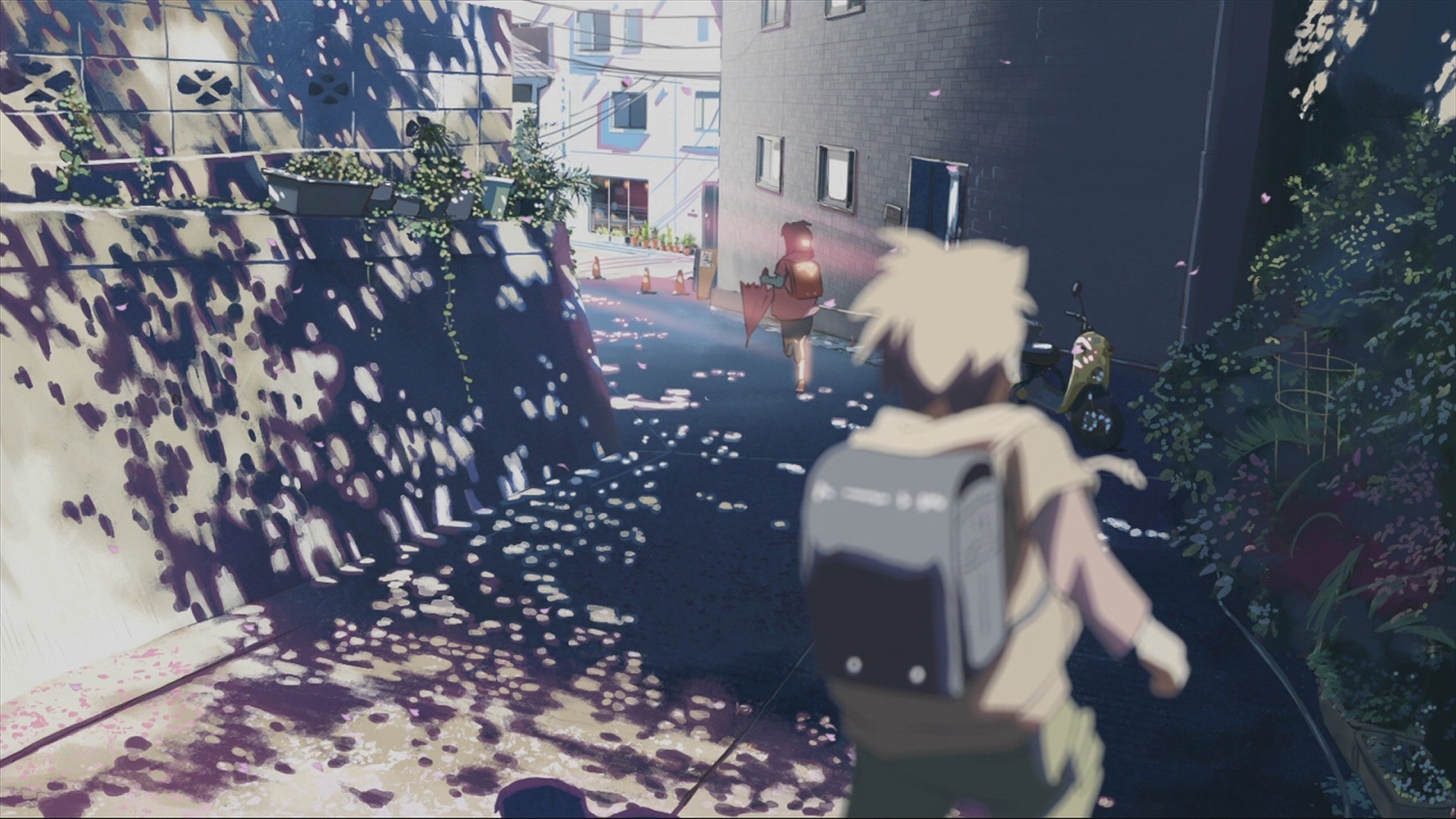 Anime 1920x1080 running artwork 5 Centimeters Per Second Makoto Shinkai  sunlight dappled sunlight anime