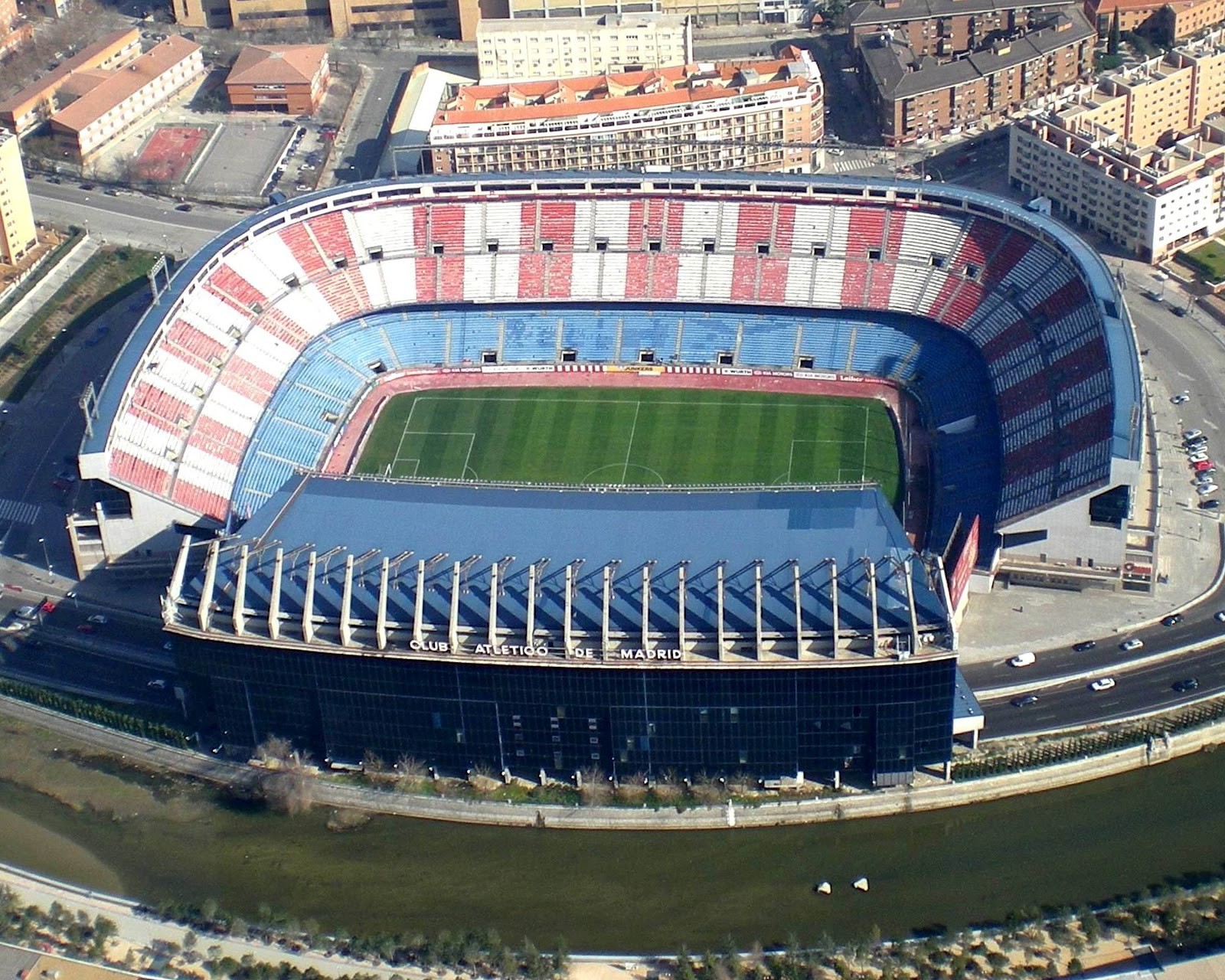 General 1600x1280 Atletico Madrid stadium aerial view urban city landmark Spain Europe