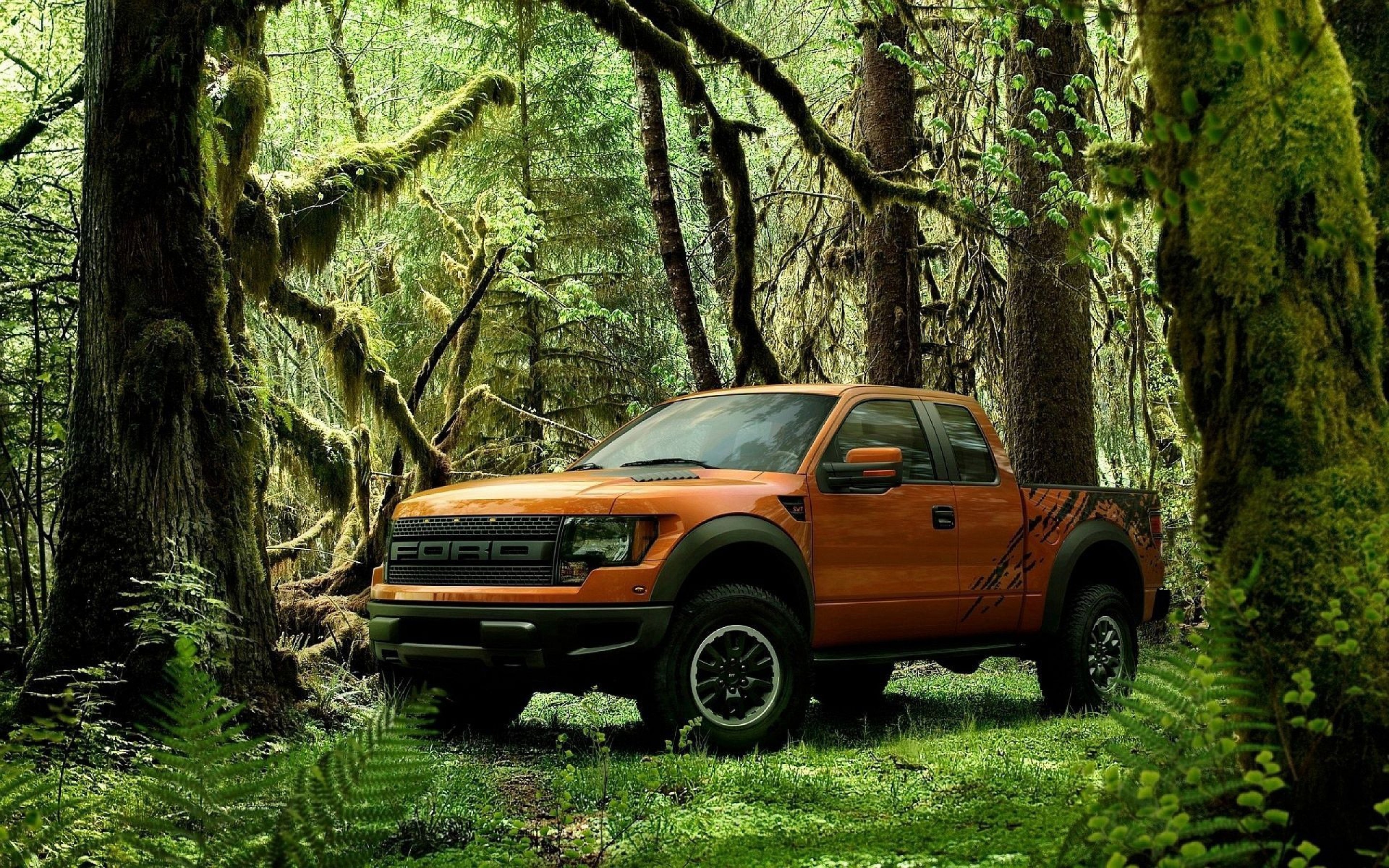 General 2880x1800 Ford Raptor Ford trees vehicle car orange cars forest outdoors pickup trucks American cars