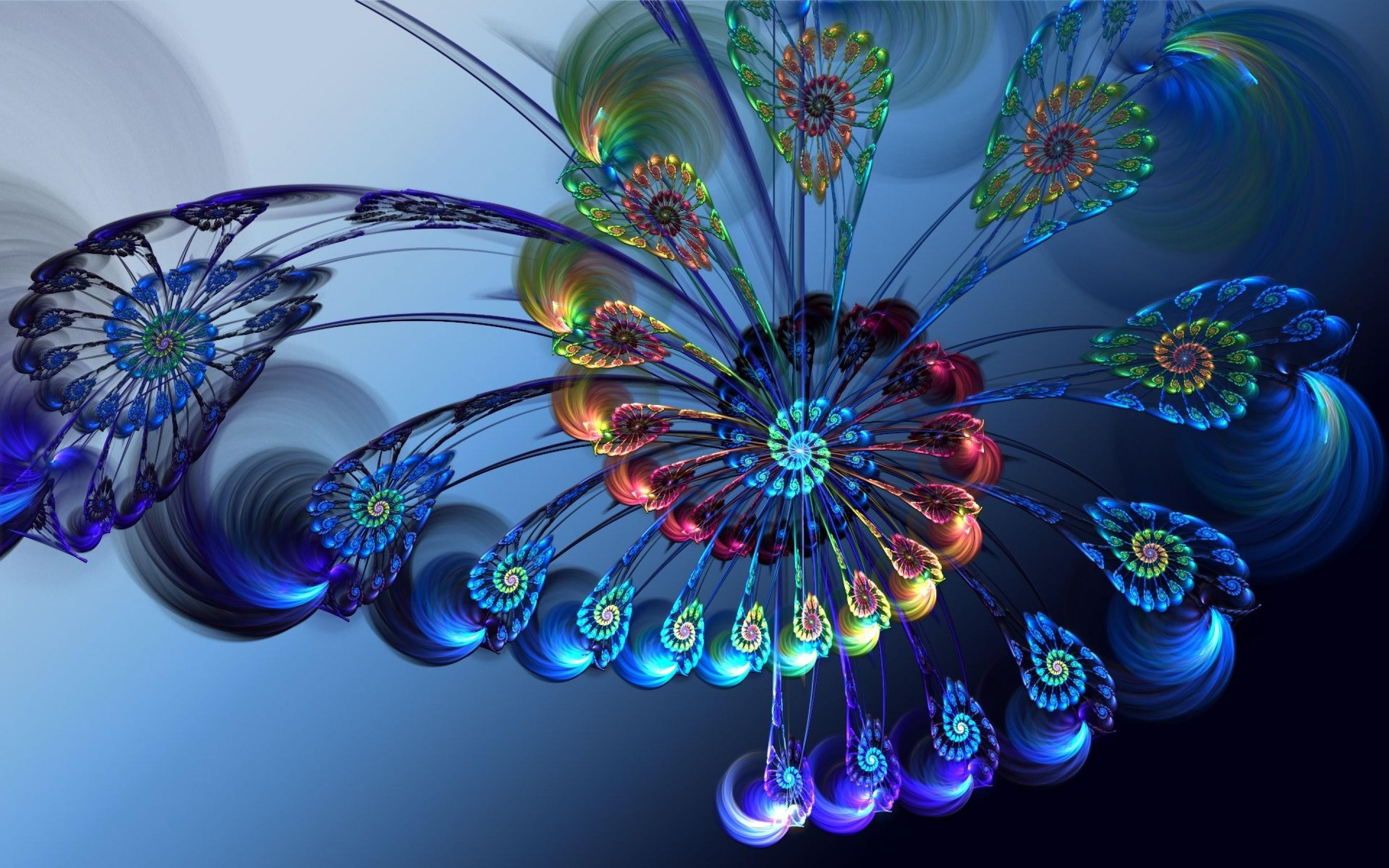 General 2880x1800 abstract fractal CGI plants flowers