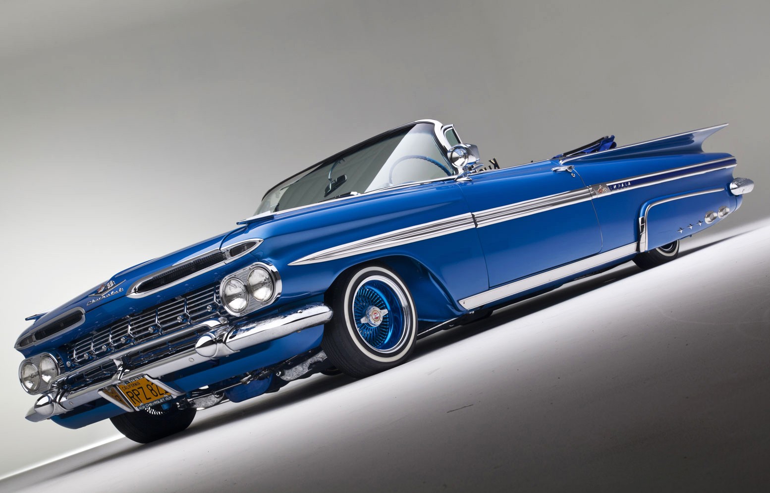 General 1554x995 car blue cars vehicle oldtimers Chevrolet low car 1959 Chevrolet Impala Chevrolet Impala