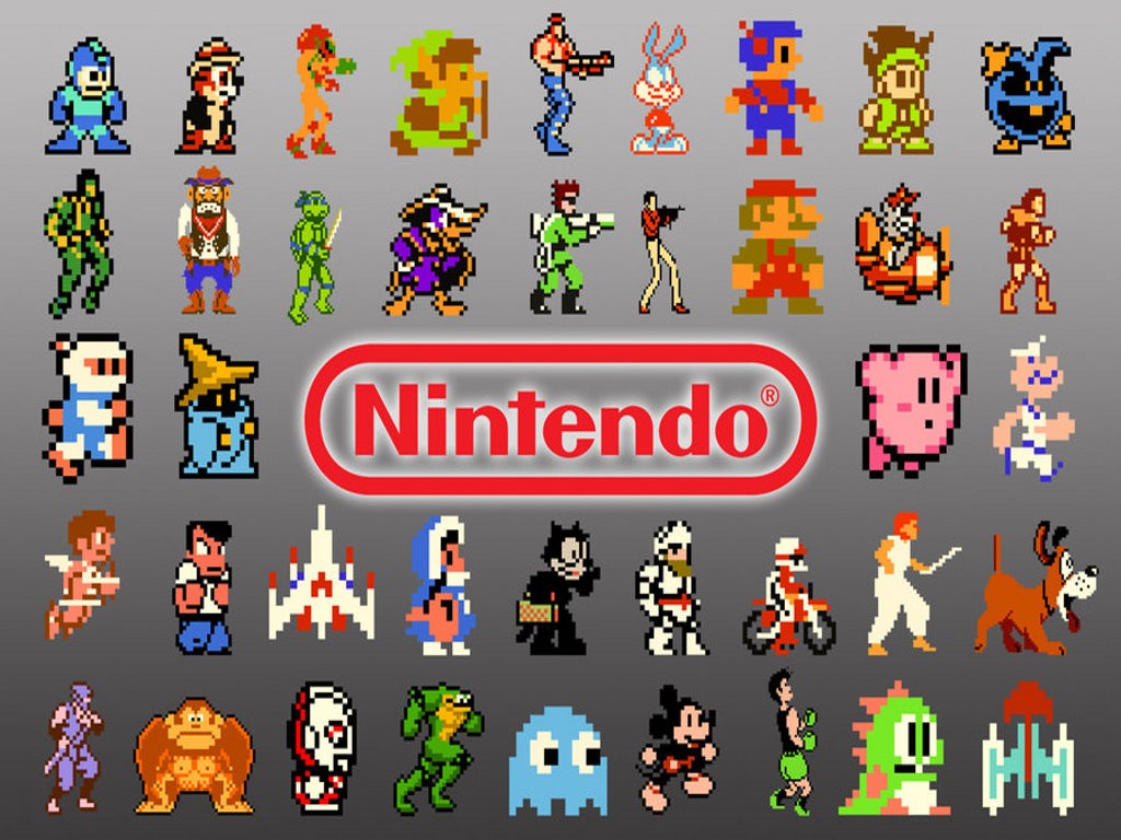 General 1024x768 collage Nintendo pixels retro games video games brand