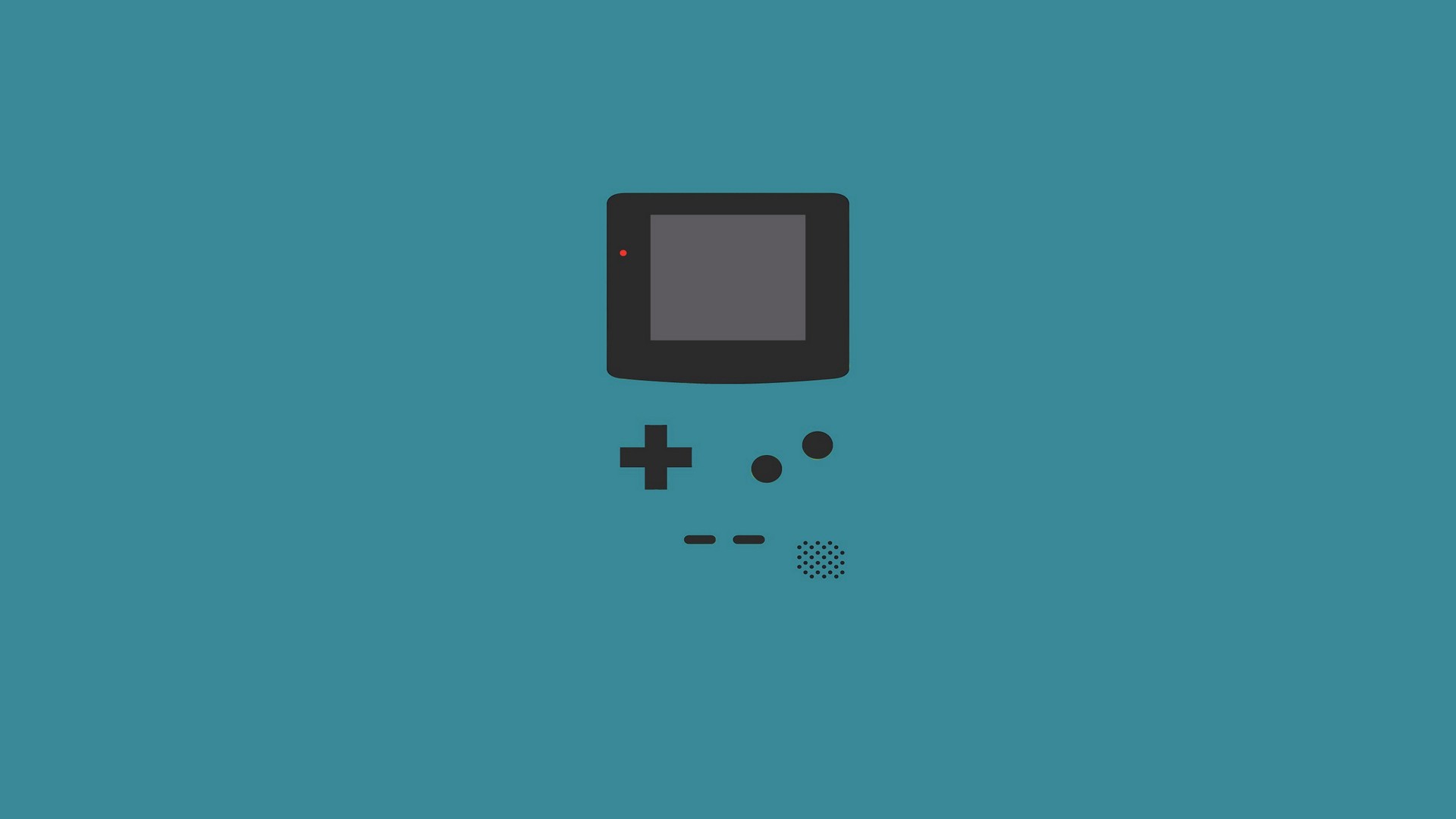 General 1920x1080 minimalism video games blue background retro games simple background GameBoy Color cyan background video game art Nintendo