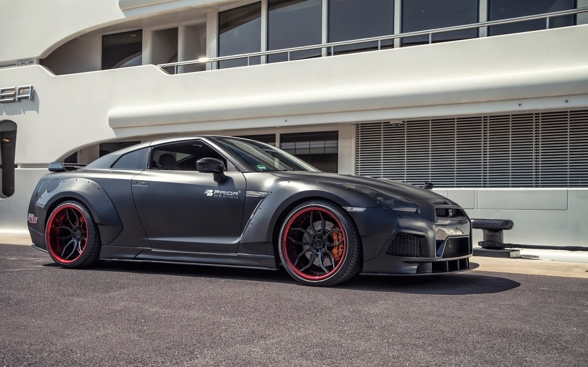 General 1920x1200 Prior Design Nissan Nissan GT-R Nissan GT-R PD750 Widebody car vehicle tuning colored wheels black cars