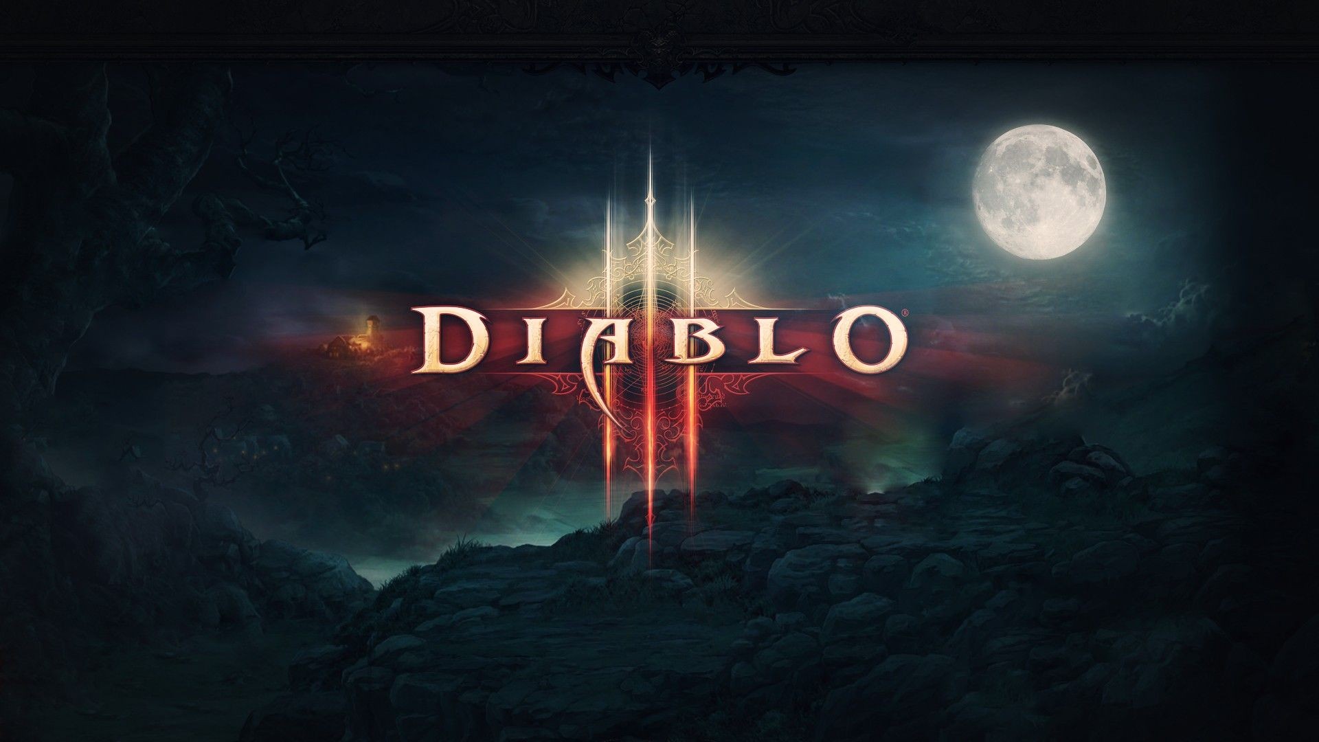 General 1920x1080 video games video game art Diablo III Moon PC gaming logo Blizzard Entertainment