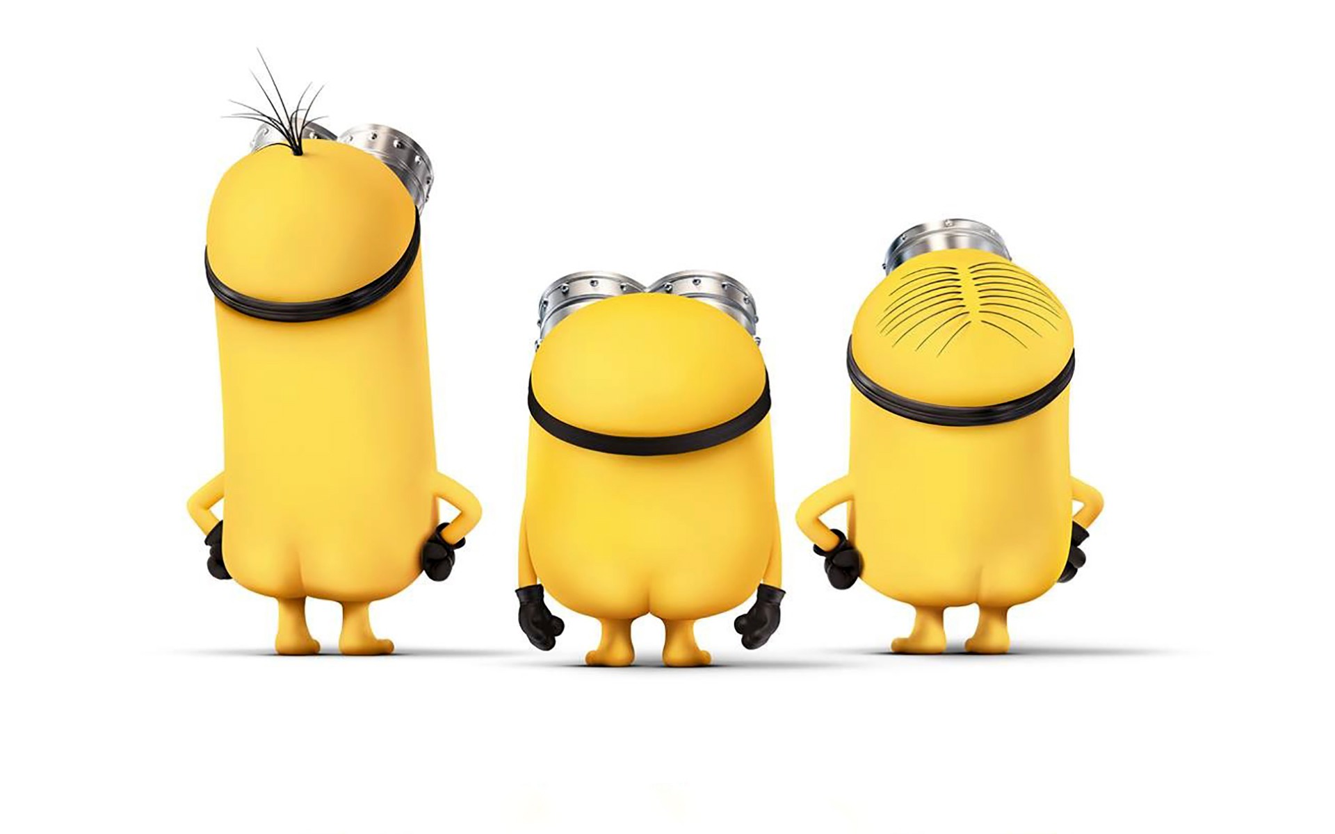Minions Ass Despicable Me White Background Movies Simple