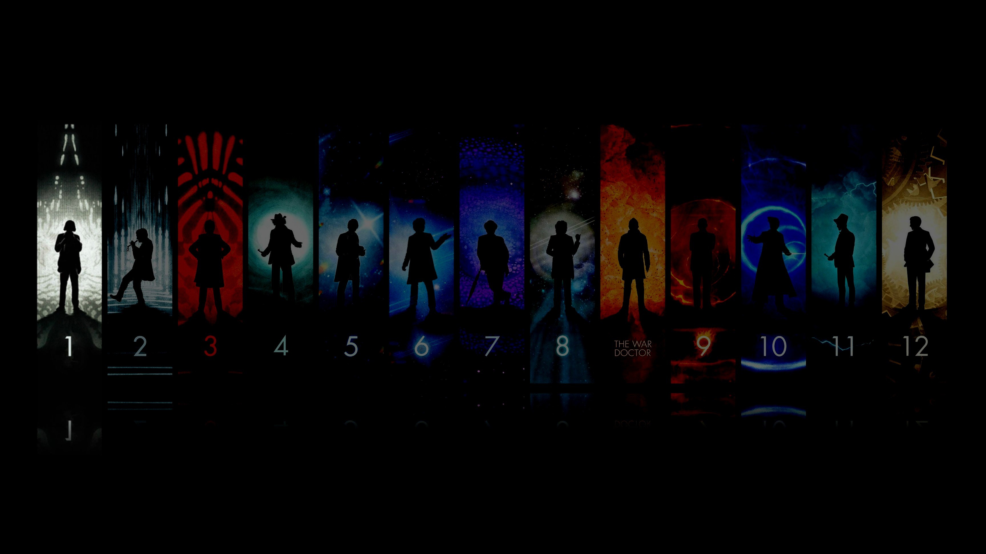 General 3456x1944 Doctor Who numbers collage TV series science fiction