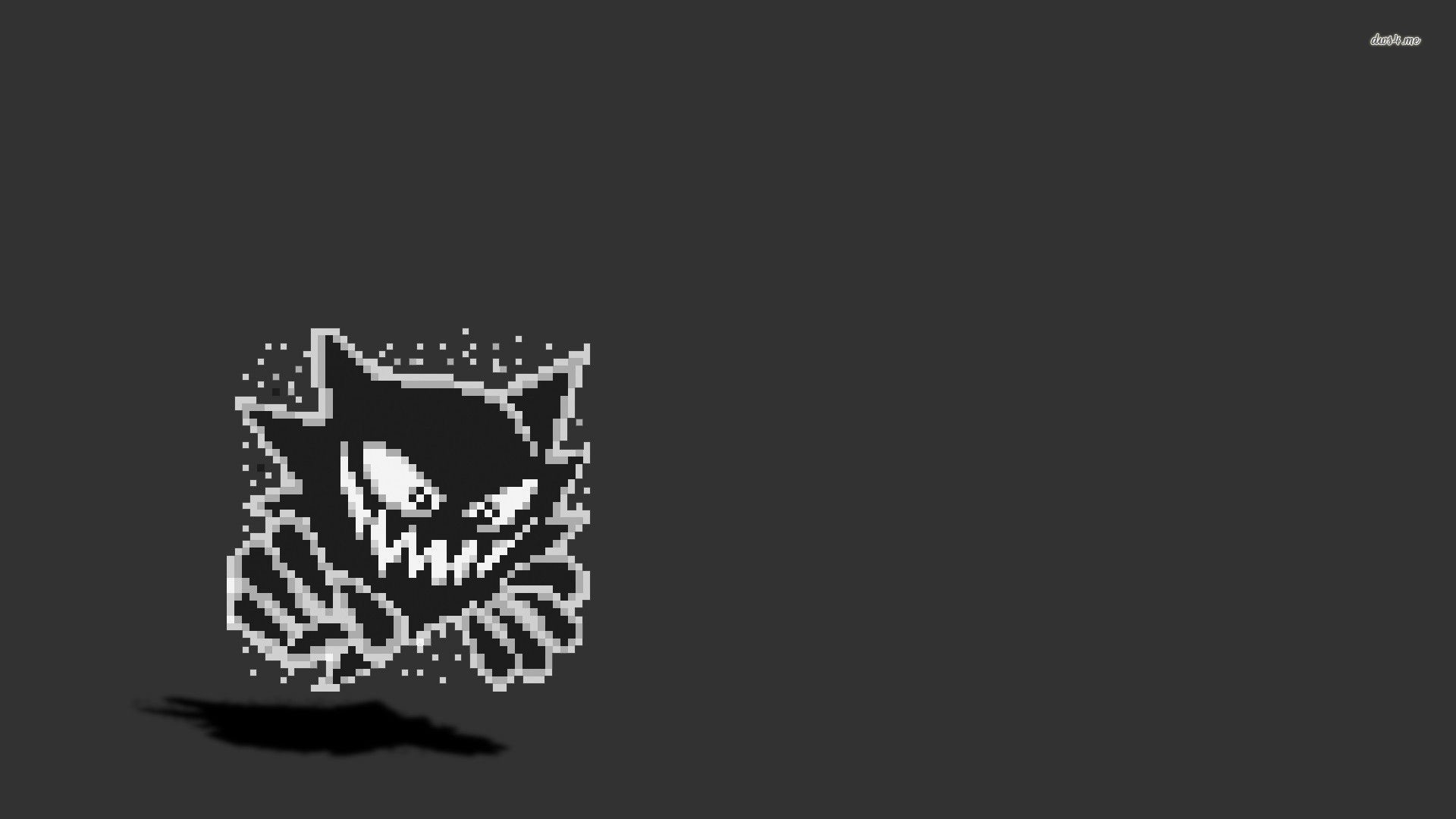 Anime 1920x1080 Pokémon pixels pixel art anime monochrome simple background gray background
