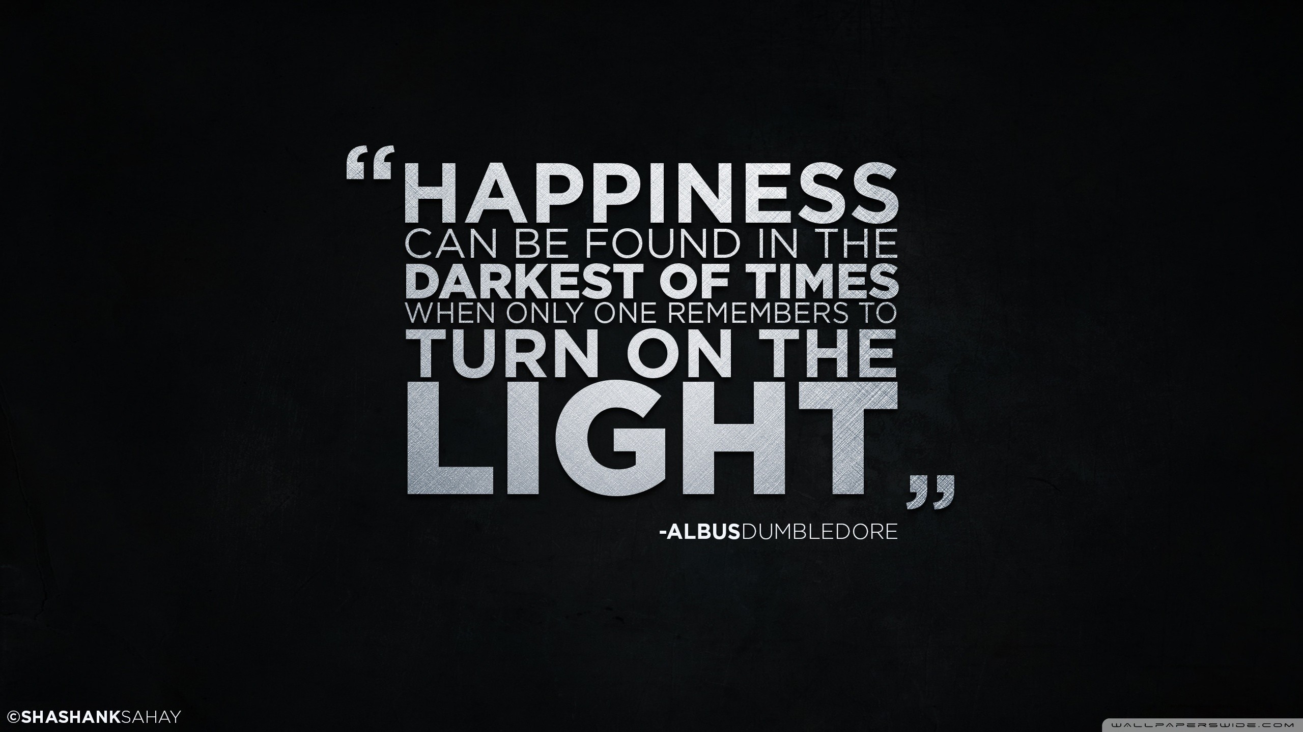 General 2560x1440 Harry Potter Albus Dumbledore quote simple background typography