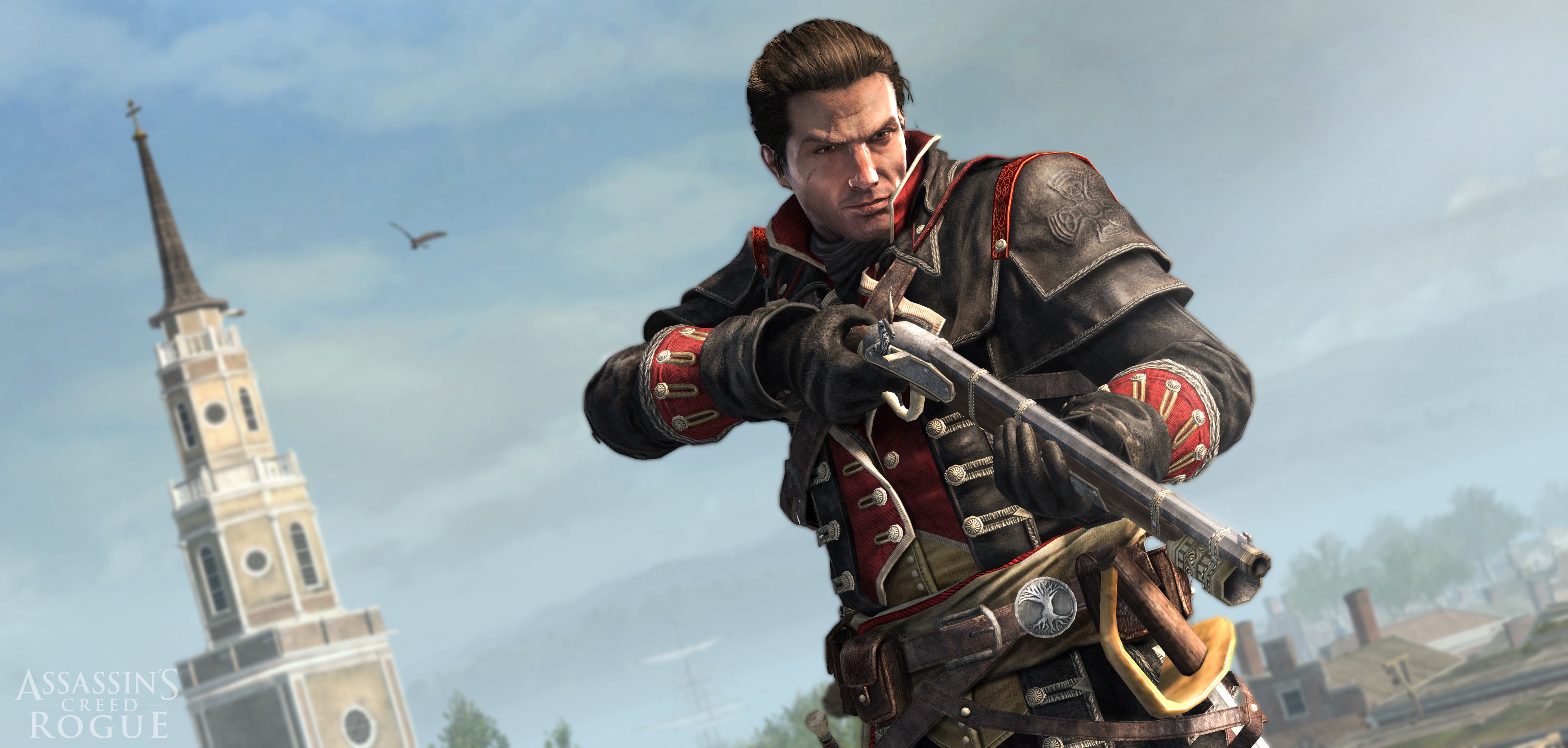 General 5760x2748 Assassin's Creed Assassin's Creed: Rogue video game characters men video game men weapon PC gaming video games