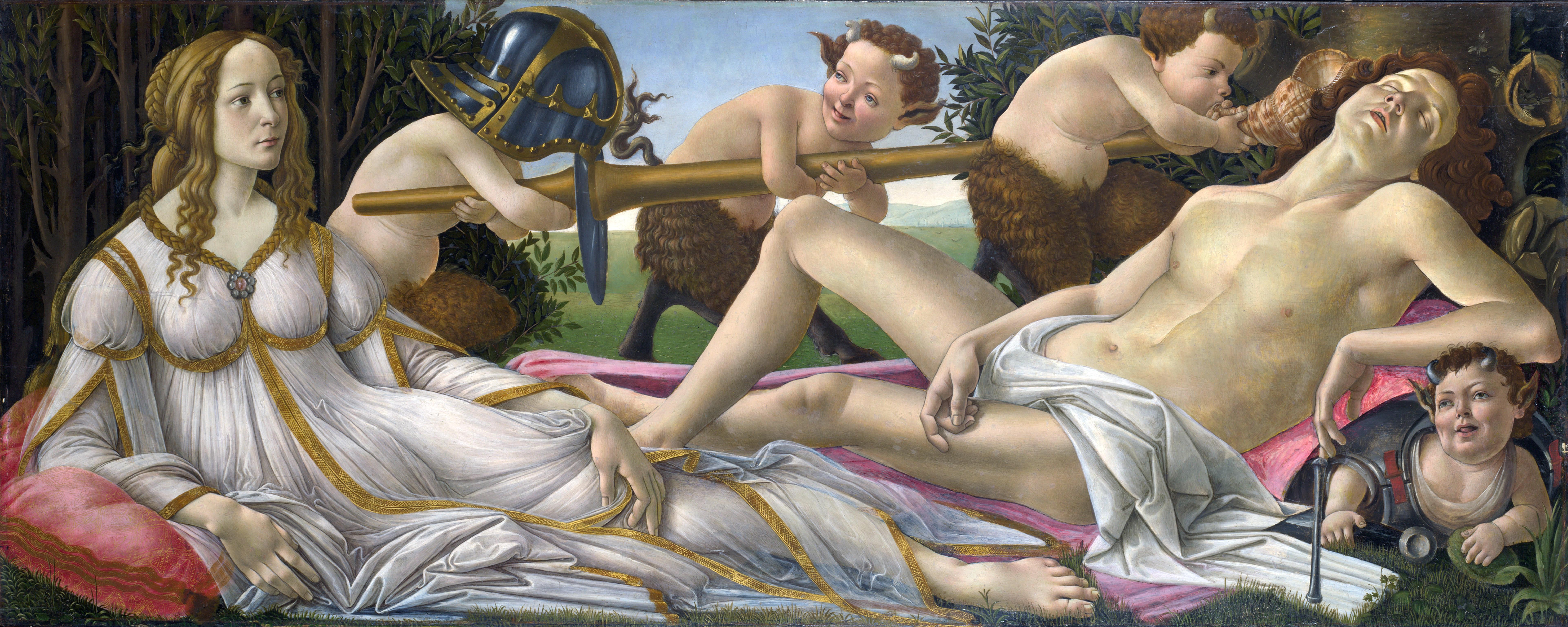 General 7689x3075 Greek mythology Sandro Botticelli classic art painting Aphrodite