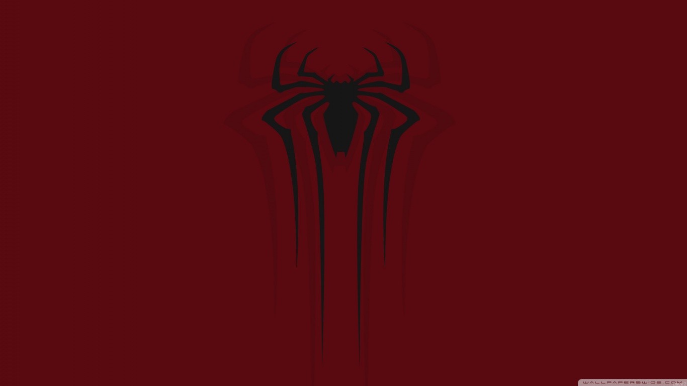 General 1366x768 red background simple background Spider-Man superhero Marvel Comics