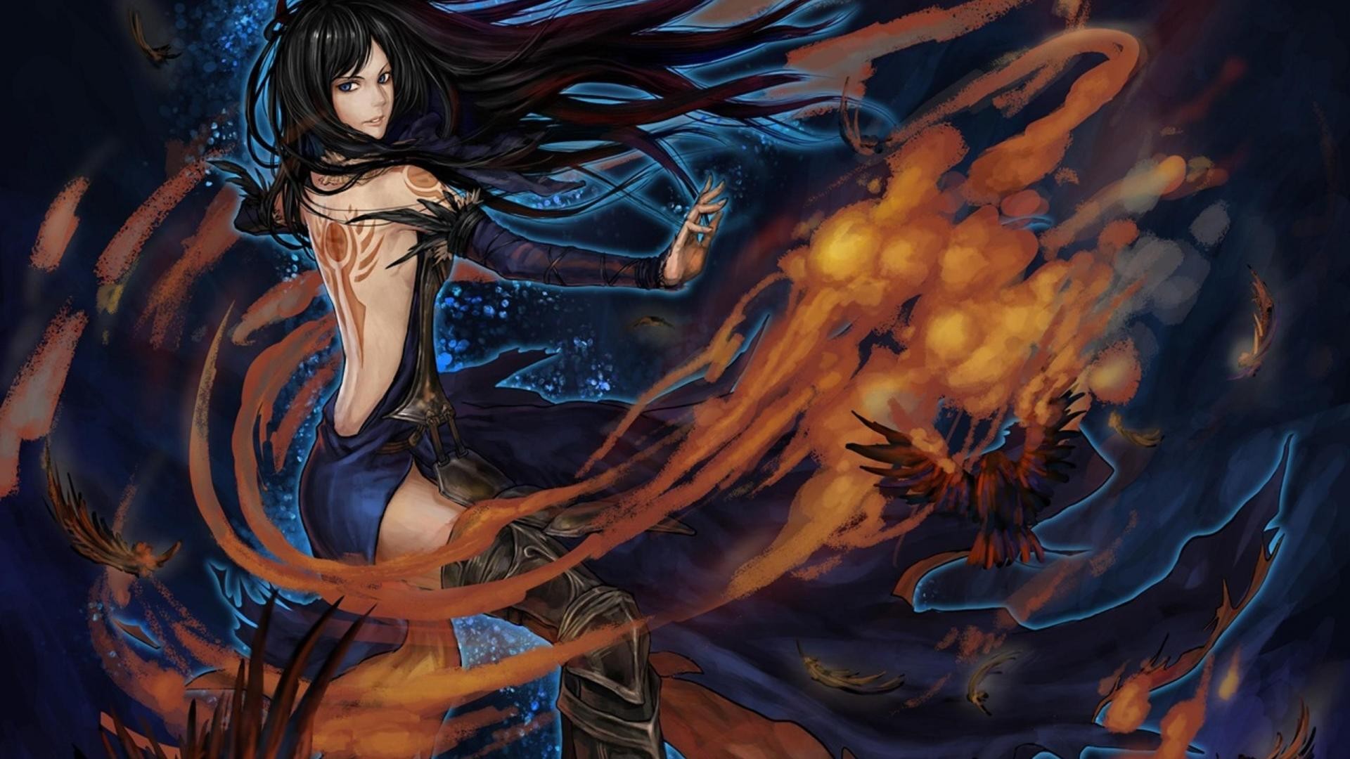 General 1920x1080 Castlevania: Order Of Ecclesia Shanoa (Castlevania) video games video game girls Castlevania fantasy art video game art video game characters women black hair long hair back looking at viewer