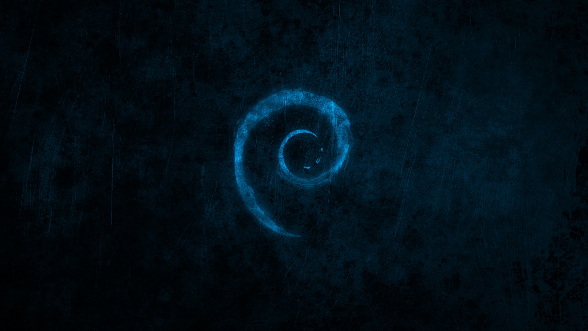 General 1920x1080 dark Debian blue spiral brand Linux logo DeviantArt