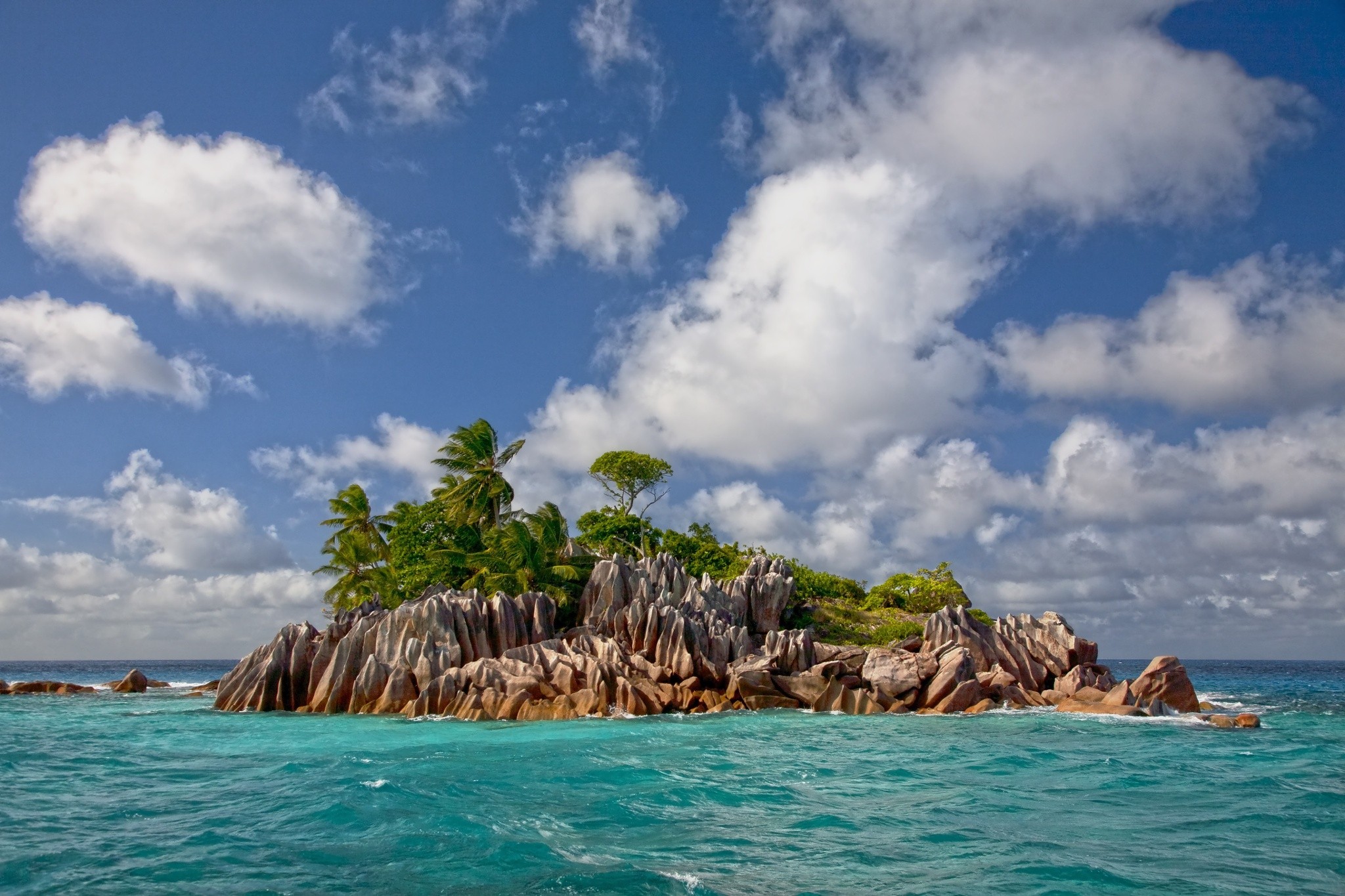 General 2048x1365 Seychelles island sea tropical beach turquoise clouds exotic summer vacation nature landscape