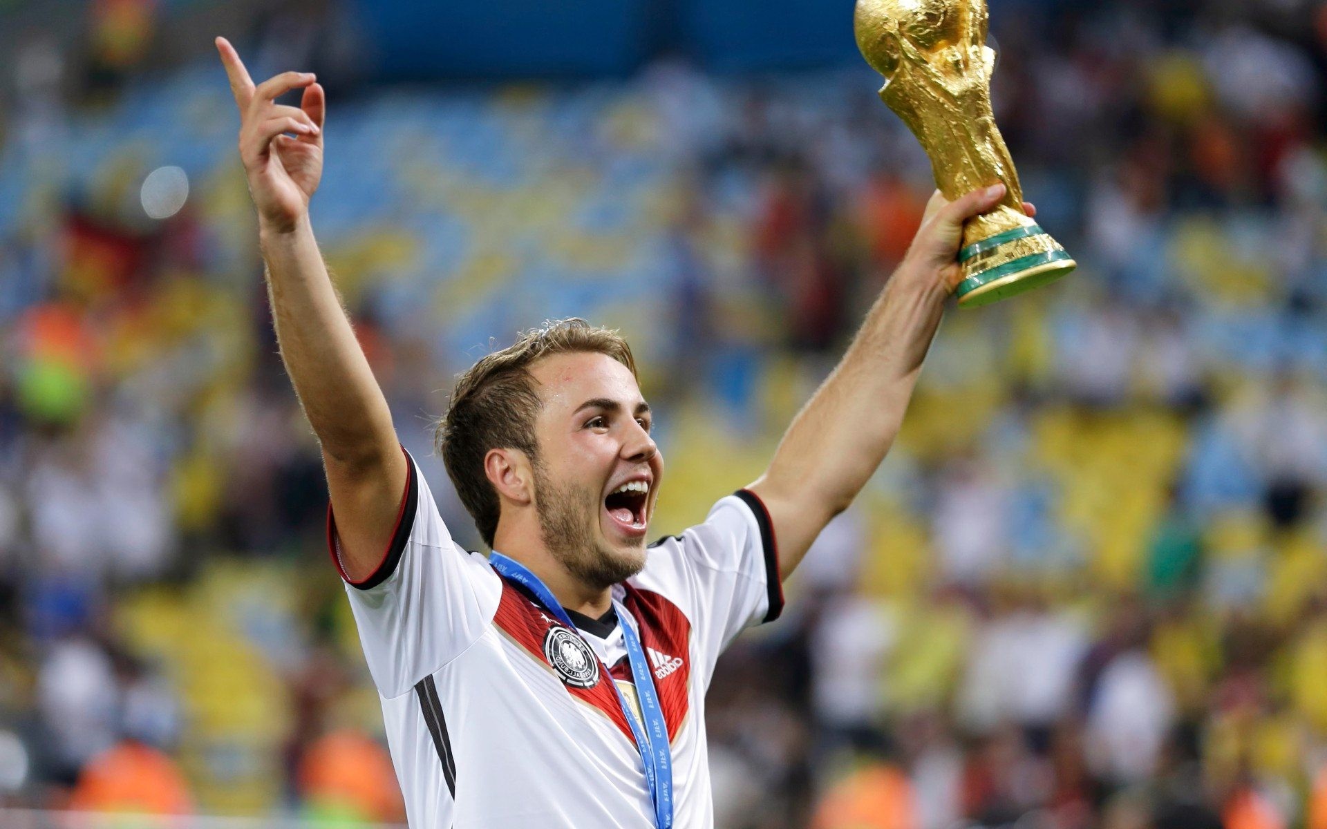 People 1920x1200 Mario Götze soccer Germany FIFA World Cup arms up sport men