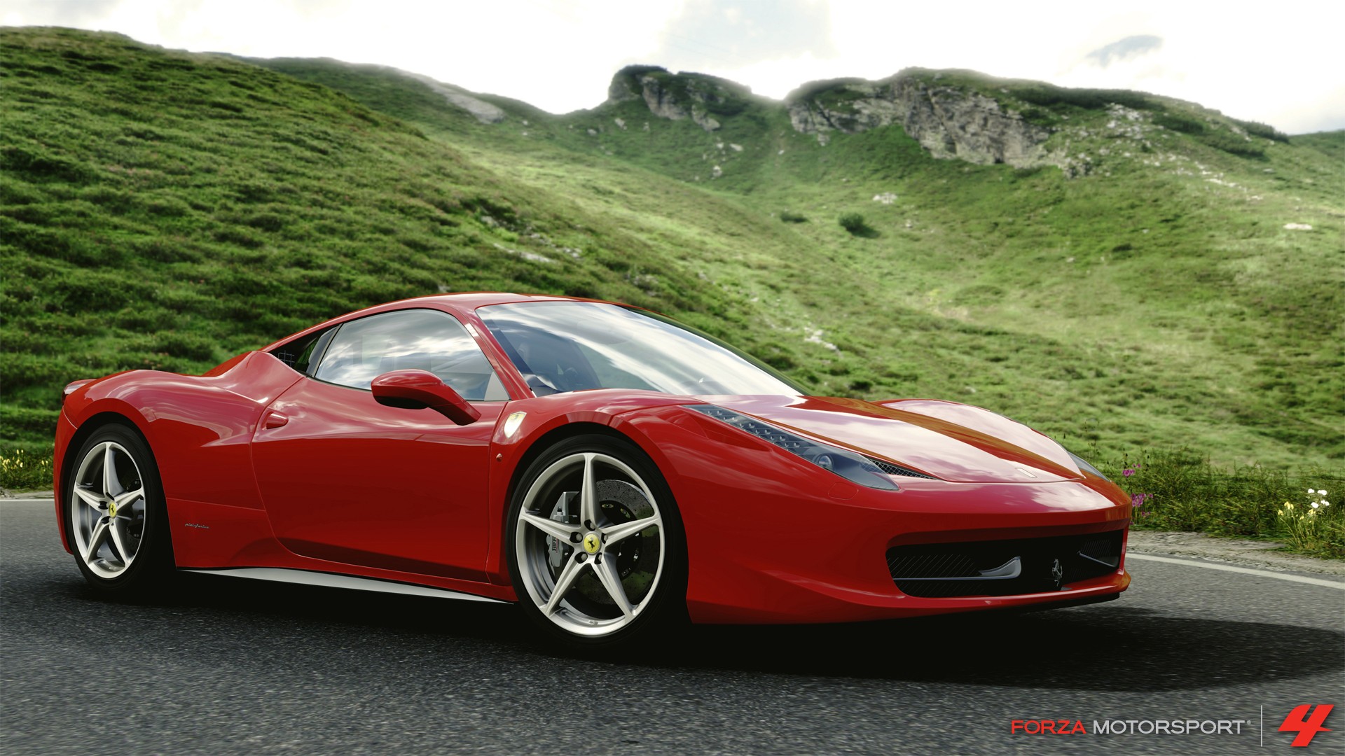 General 1920x1080 Forza Motorsport 4 Ferrari 458 car video games red cars Ferrari vehicle Turn 10 Studios