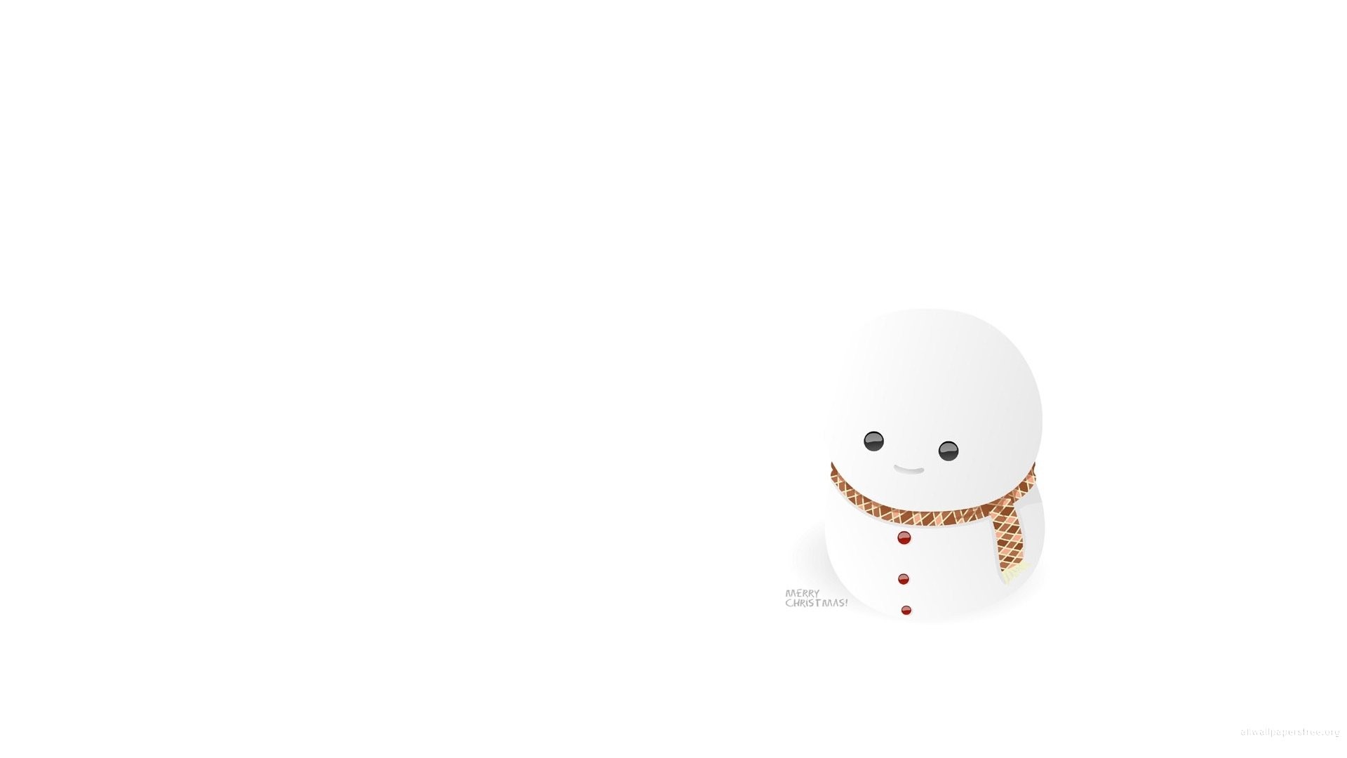 General 1920x1080 minimalism white background Christmas snowman simple background text digital art