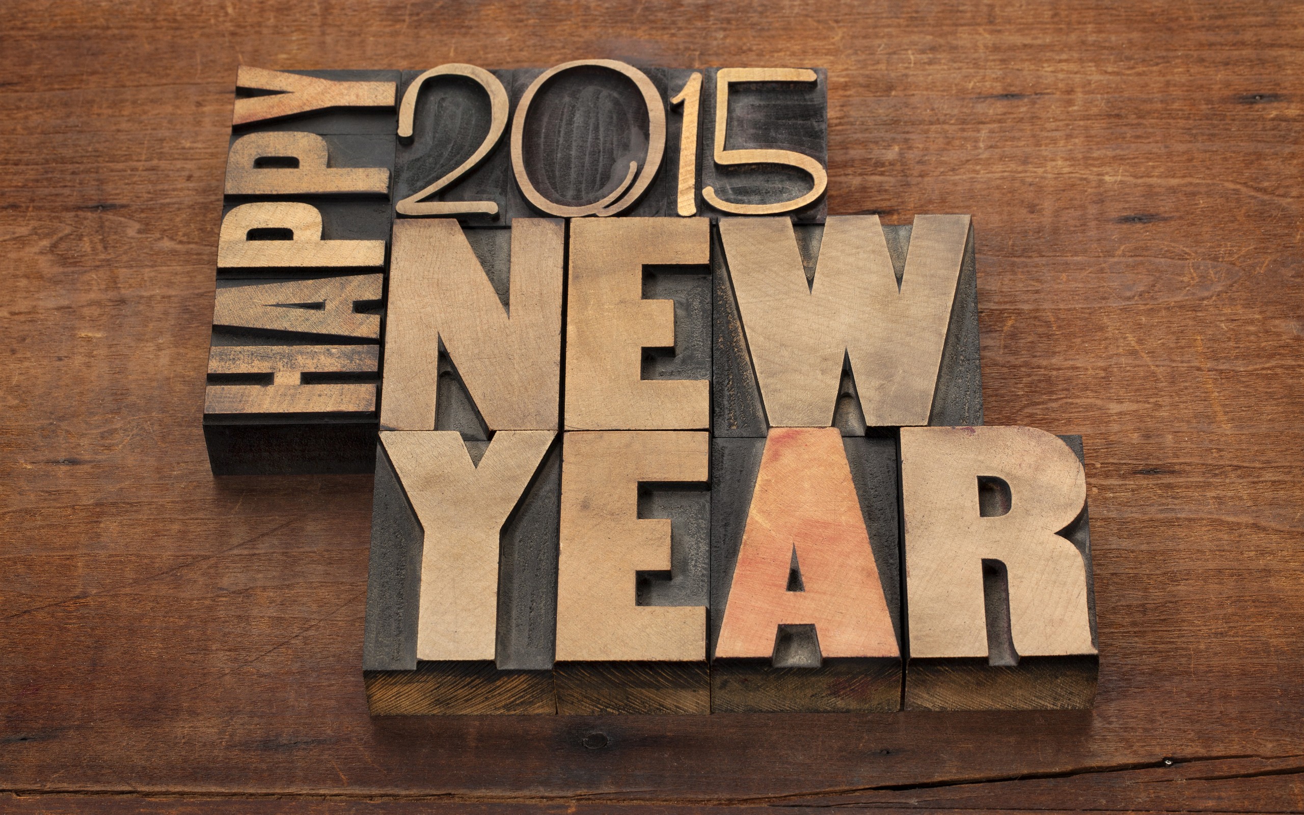 General 2560x1600 New Year wooden surface 2015 (Year) holiday
