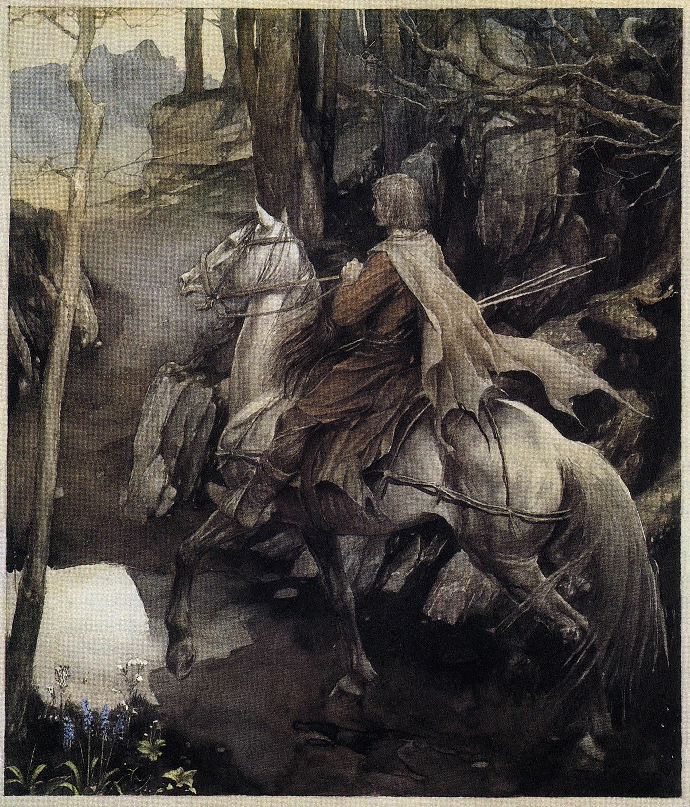 General 1368x1600 paint medieval horseman The Mabinogion Alan Lee digital art classic art portrait display frame
