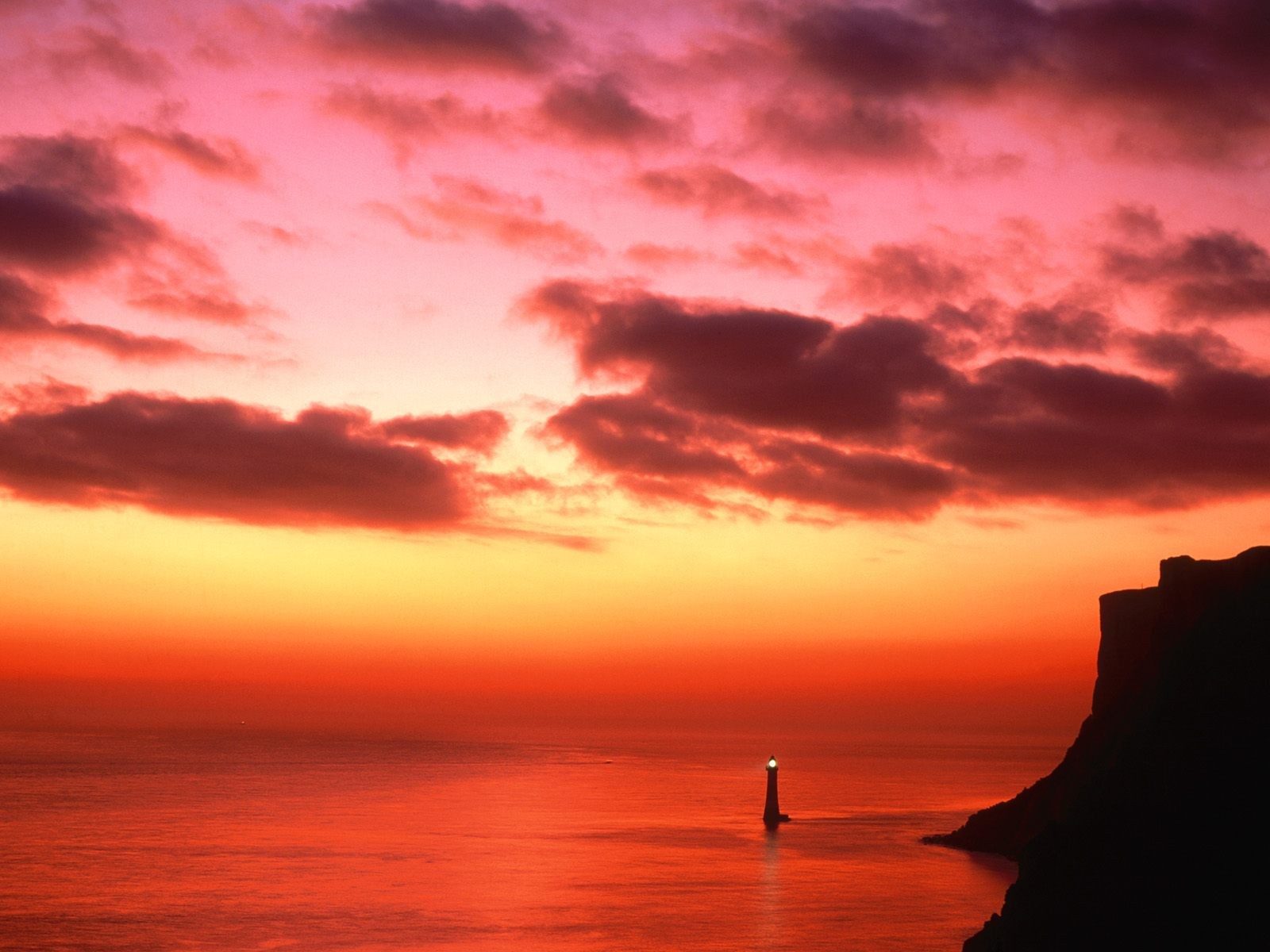 General 1600x1200 sunset cliff lighthouse sea coast skyscape