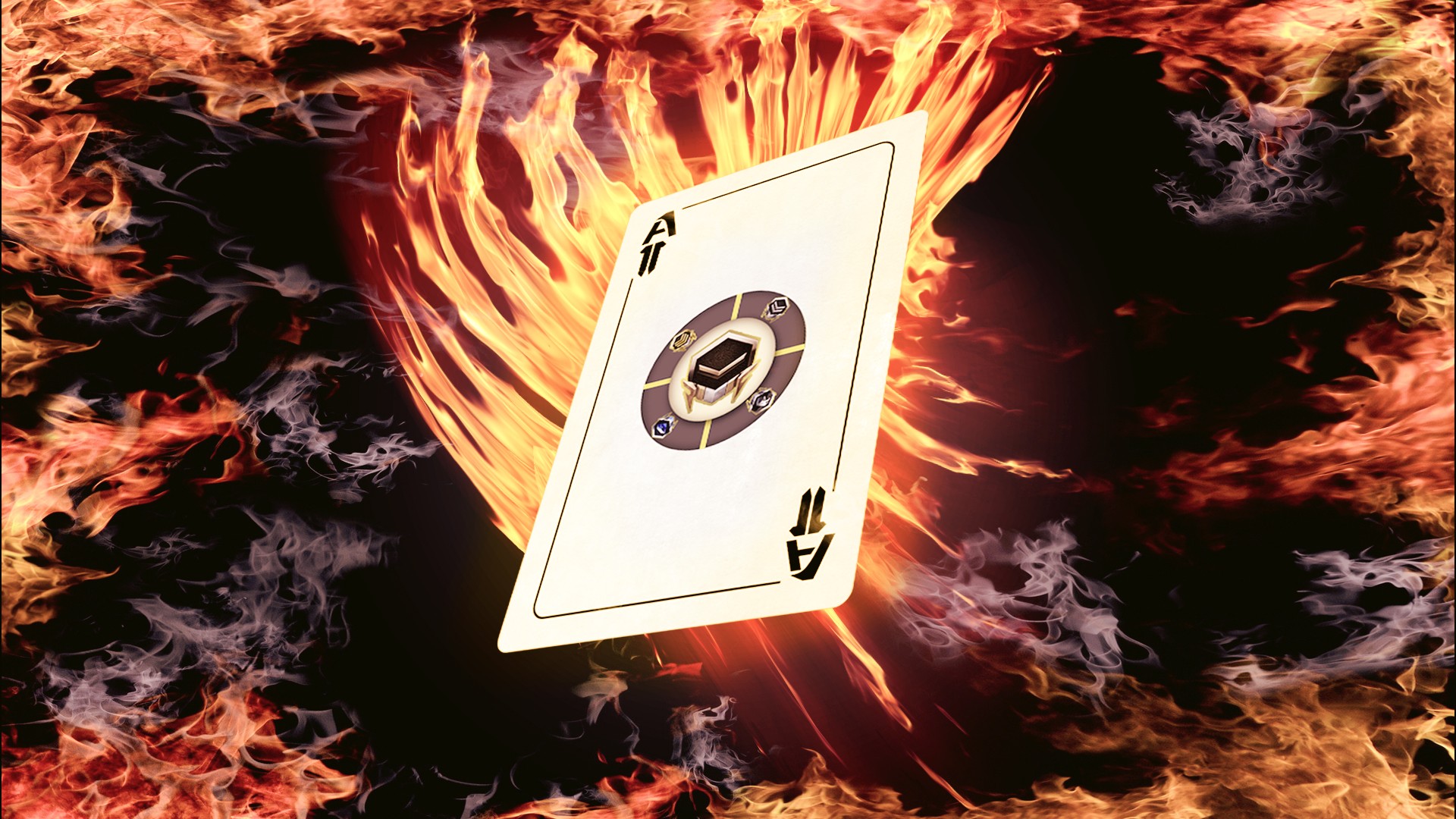 General 1920x1080 digital art red flame fire playing cards Flame Painter
