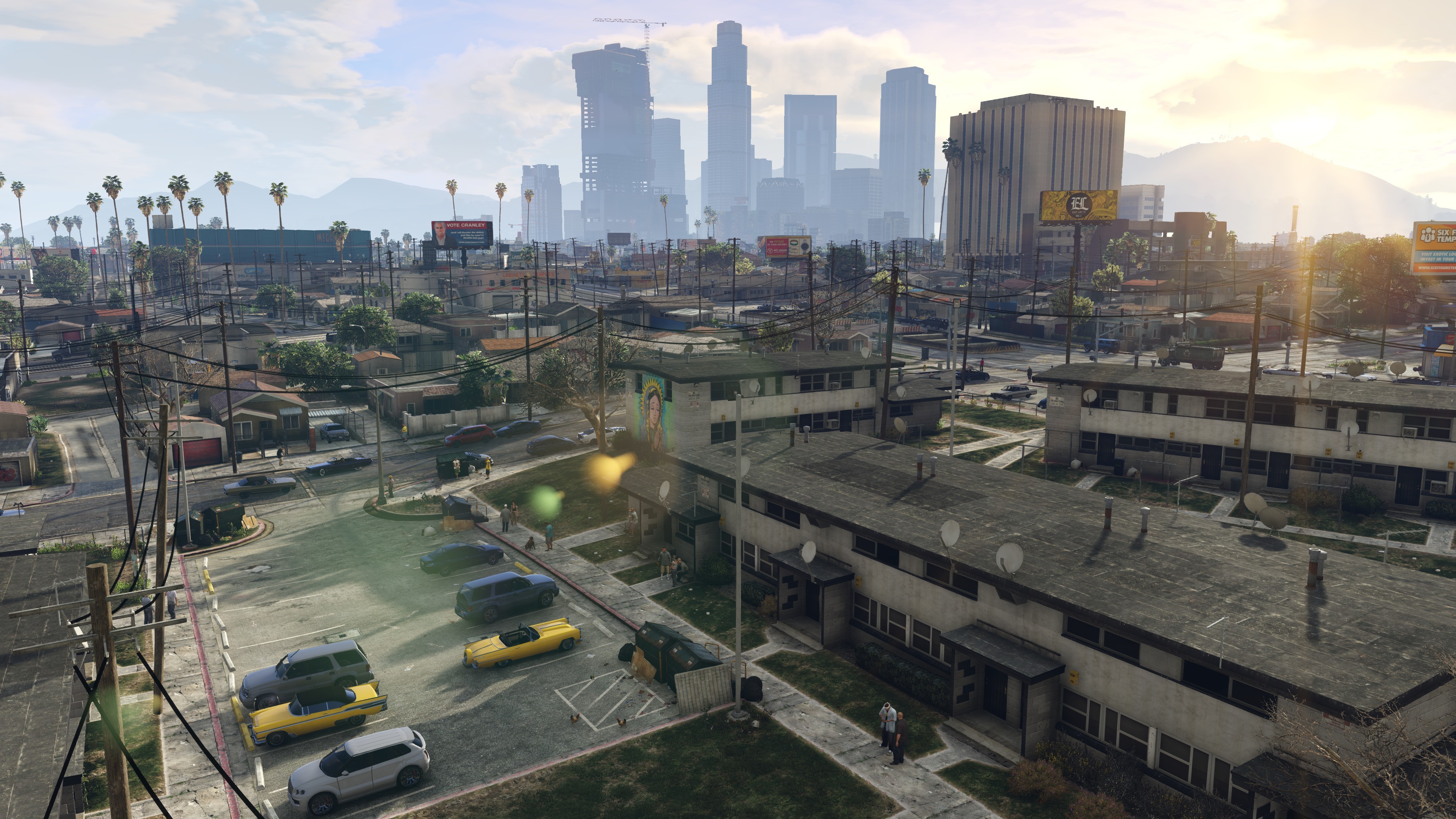 General 3840x2160 Grand Theft Auto V PC gaming Rockstar Games city car 4K texture Gang video games screen shot