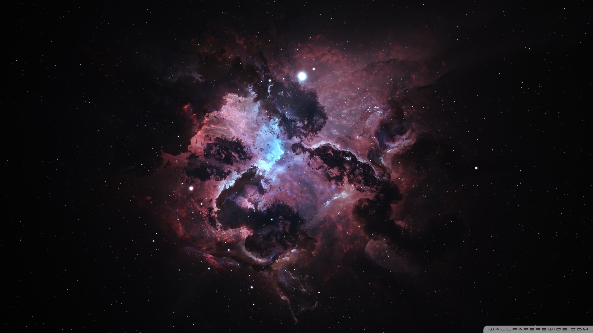 General 1920x1080 space nebula universe space art digital art
