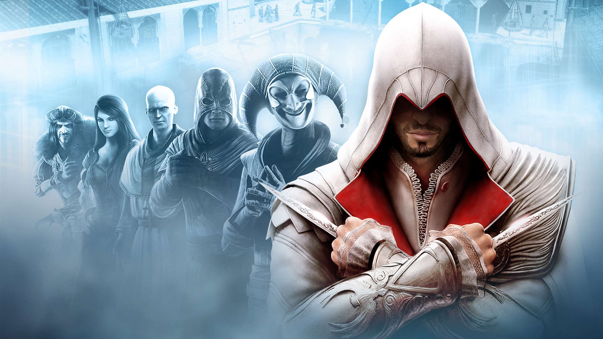 General 1920x1080 video games artwork Assassin's Creed Assassin's Creed: Brotherhood Ezio Auditore da Firenze PC gaming hoods video game man video game characters