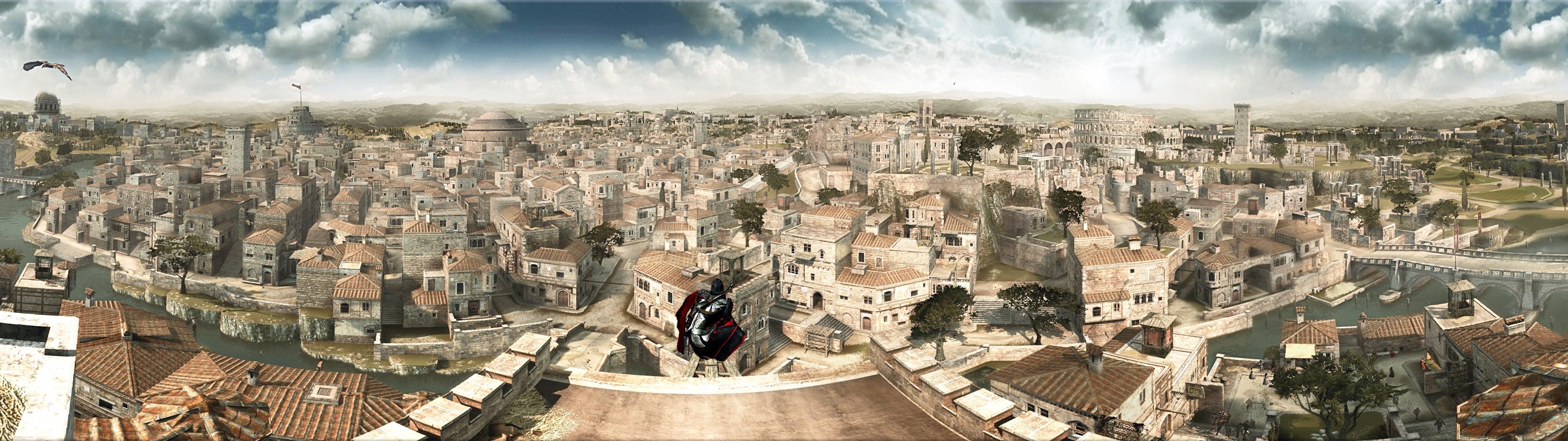 General 3840x1080 Assassin's Creed video games Ezio Auditore da Firenze panorama
