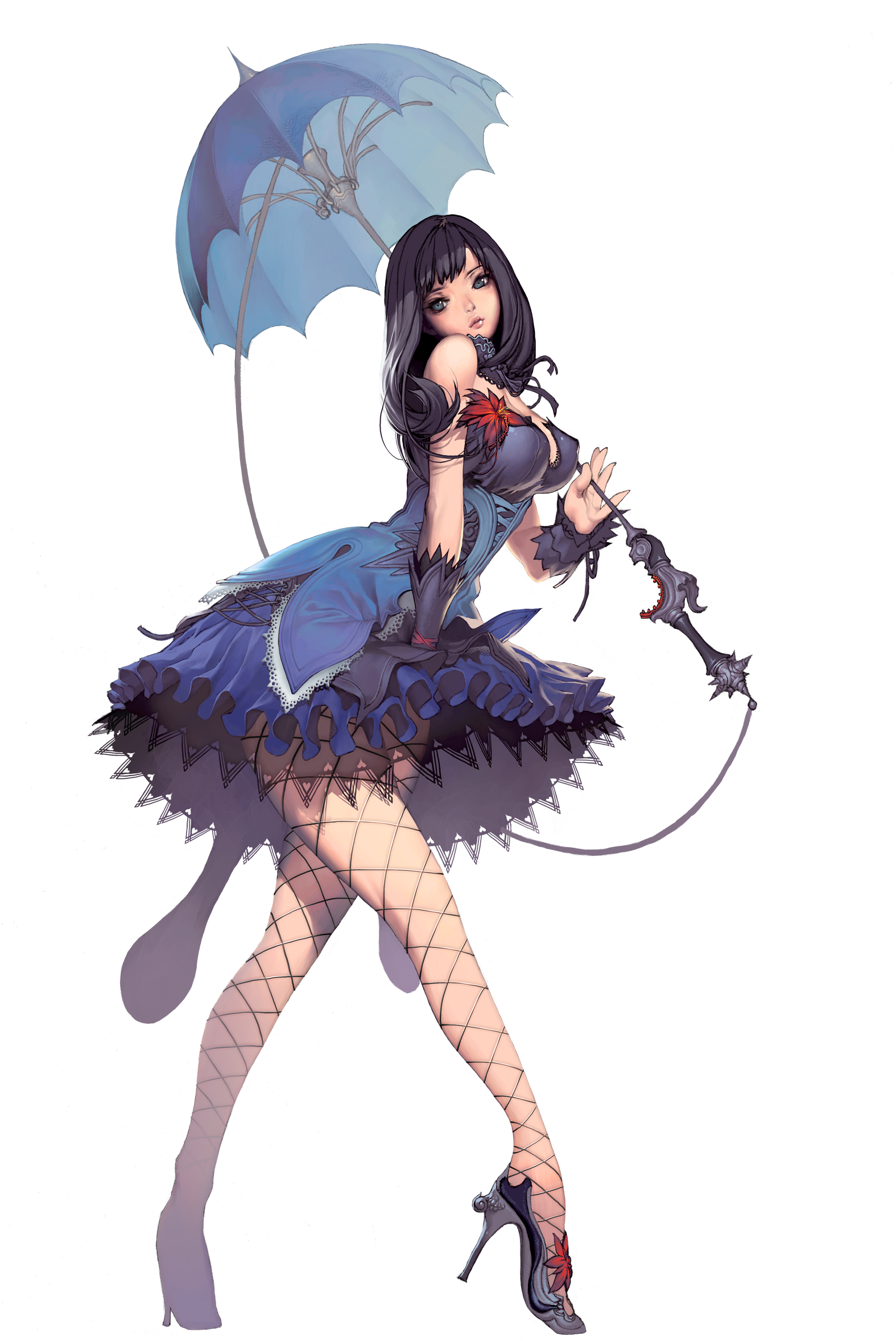 General 1575x2355 Magna Carta anime girls anime umbrella legs simple background black background