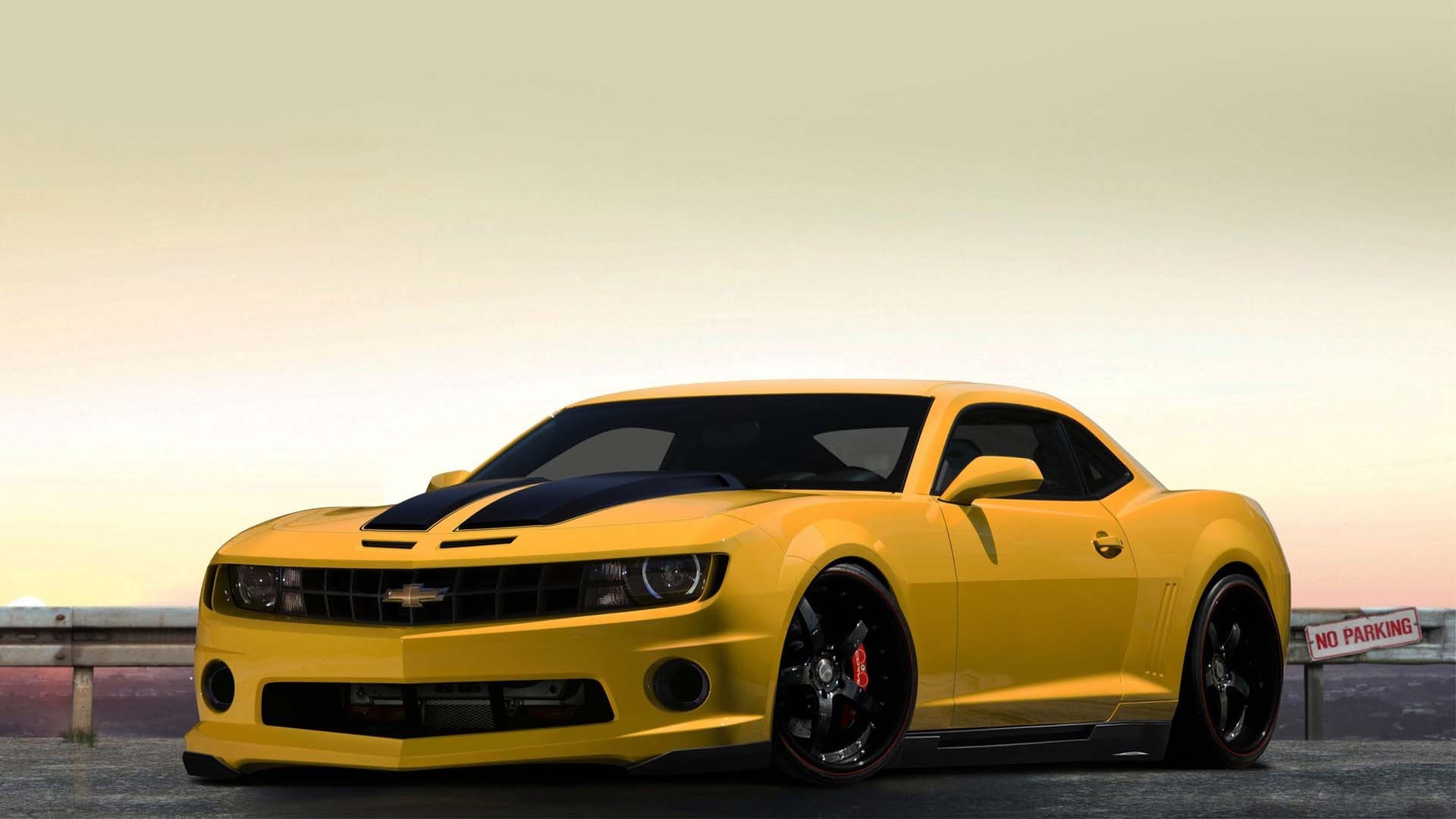 General 1920x1080 Chevrolet Camaro Chevrolet yellow cars car vehicle muscle cars American cars