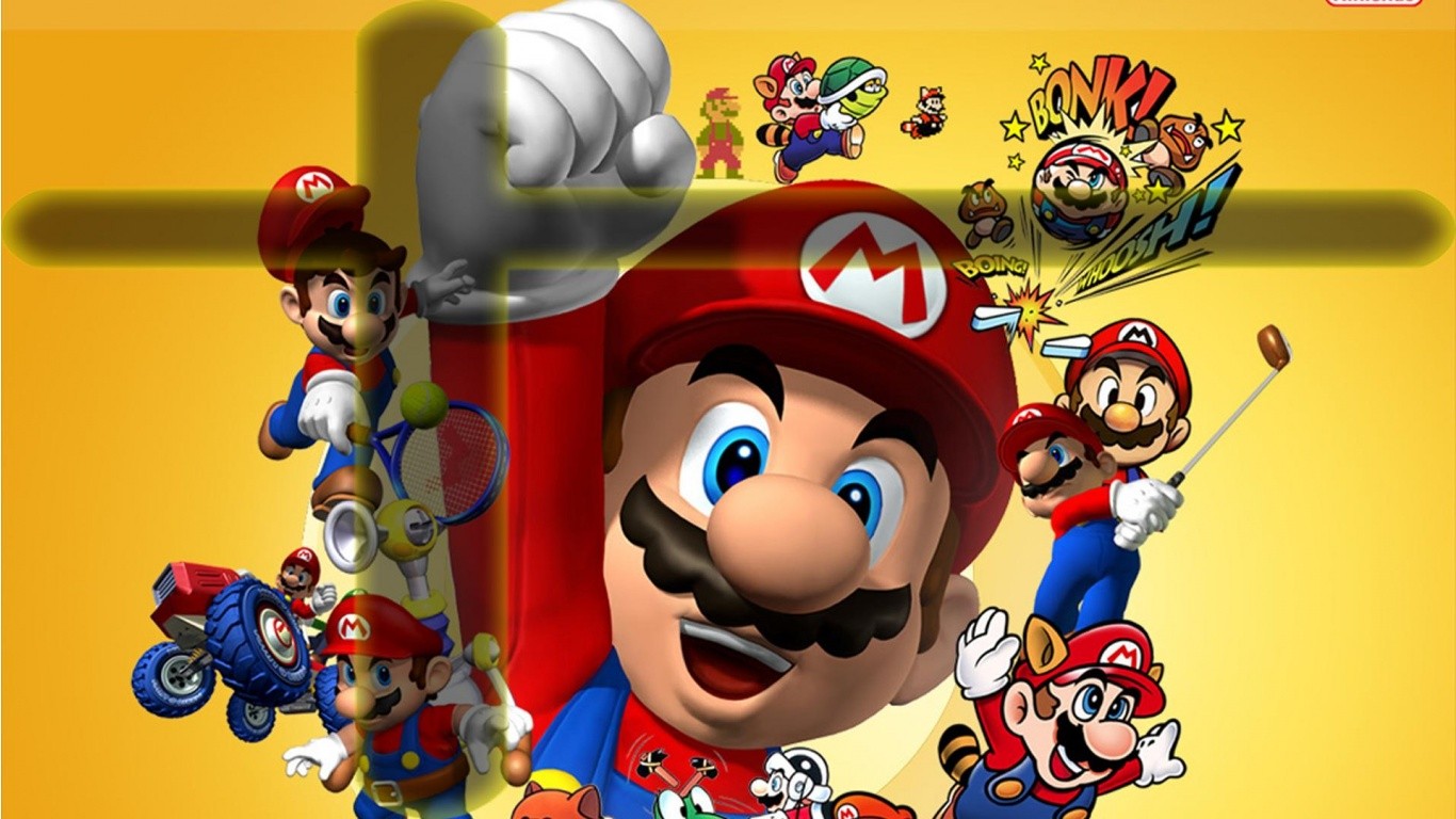 General 1366x768 Super Mario Mario Bros. collage video games