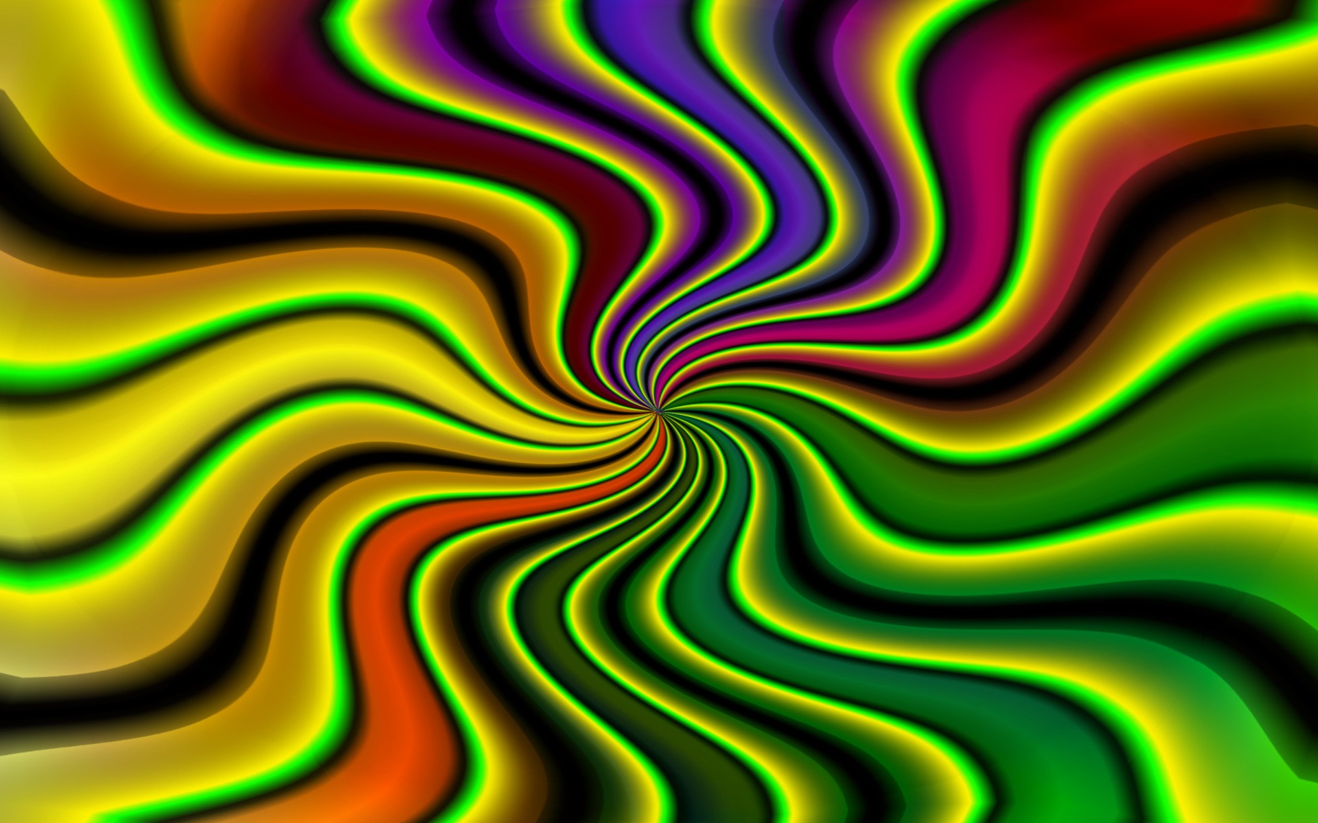General 1920x1200 abstract colorful shapes psychedelic green