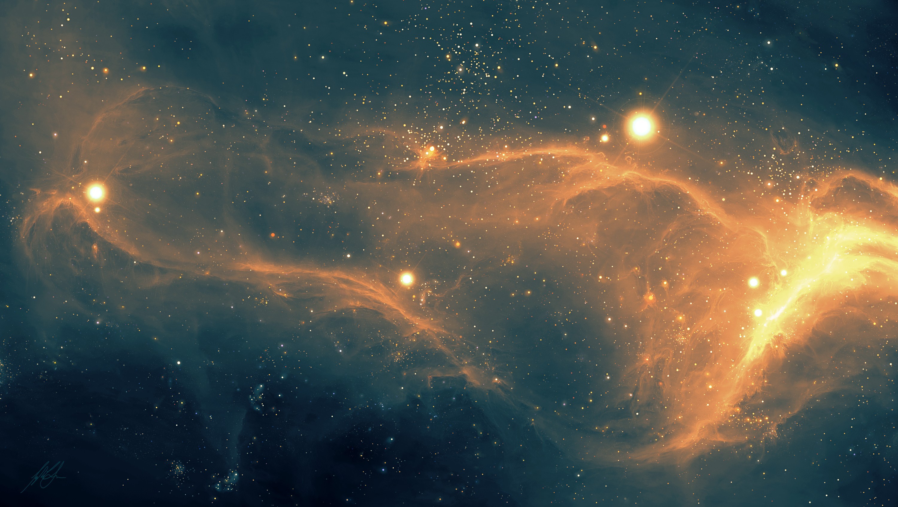 General 3000x1694 space space art digital art artwork stars nebula TylerCreatesWorlds