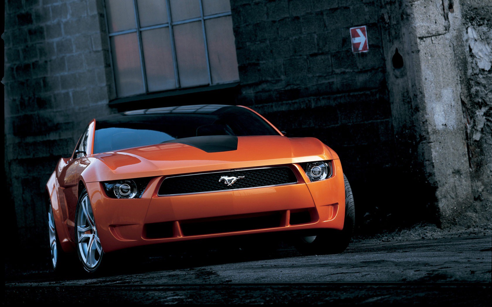 General 1680x1050 Ford Mustang orange cars car vehicle Ford Mustang by Giugiaro