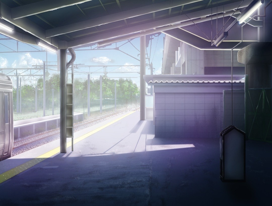Anime 1080x818 anime urban train station