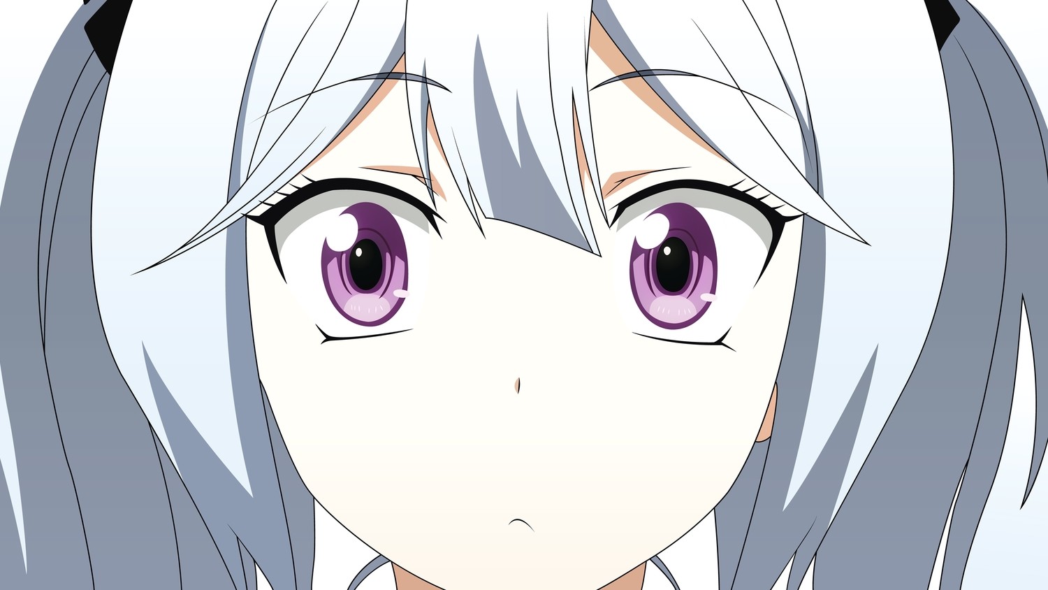 Anime 1500x844 anime girls D-Frag! anime purple eyes face closeup