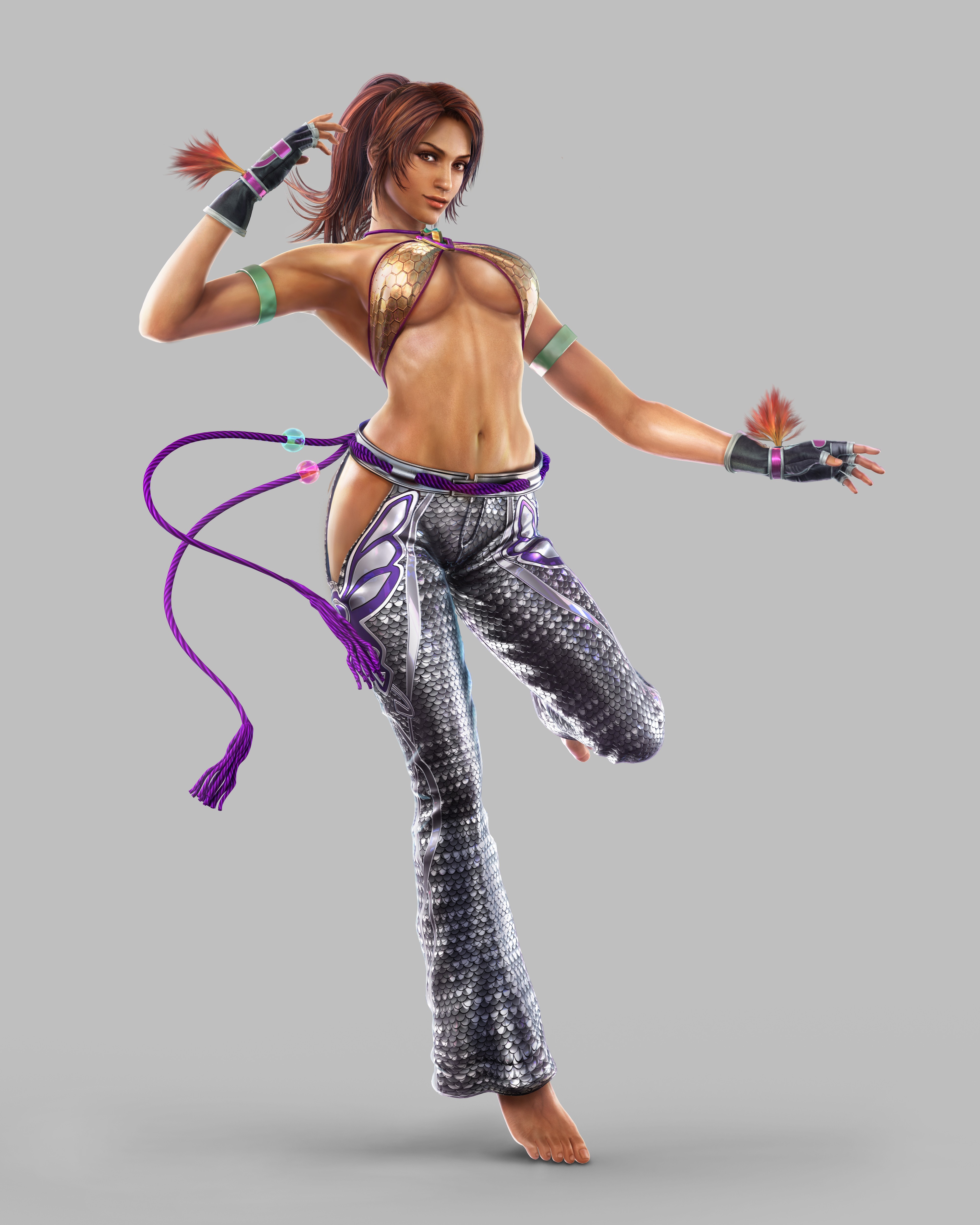 General 4000x5000 Tekken video games video game art video game girls Fighting Games video game warriors boobs big boobs belly curvy simple background