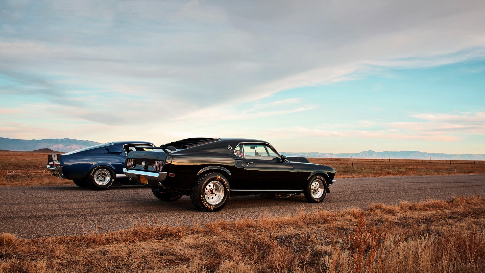 General 1920x1080 Ford Mustang Ford Mustang Shelby car Ford Shelby blue cars black cars sky outdoors landscape road asphalt vehicle muscle cars American cars