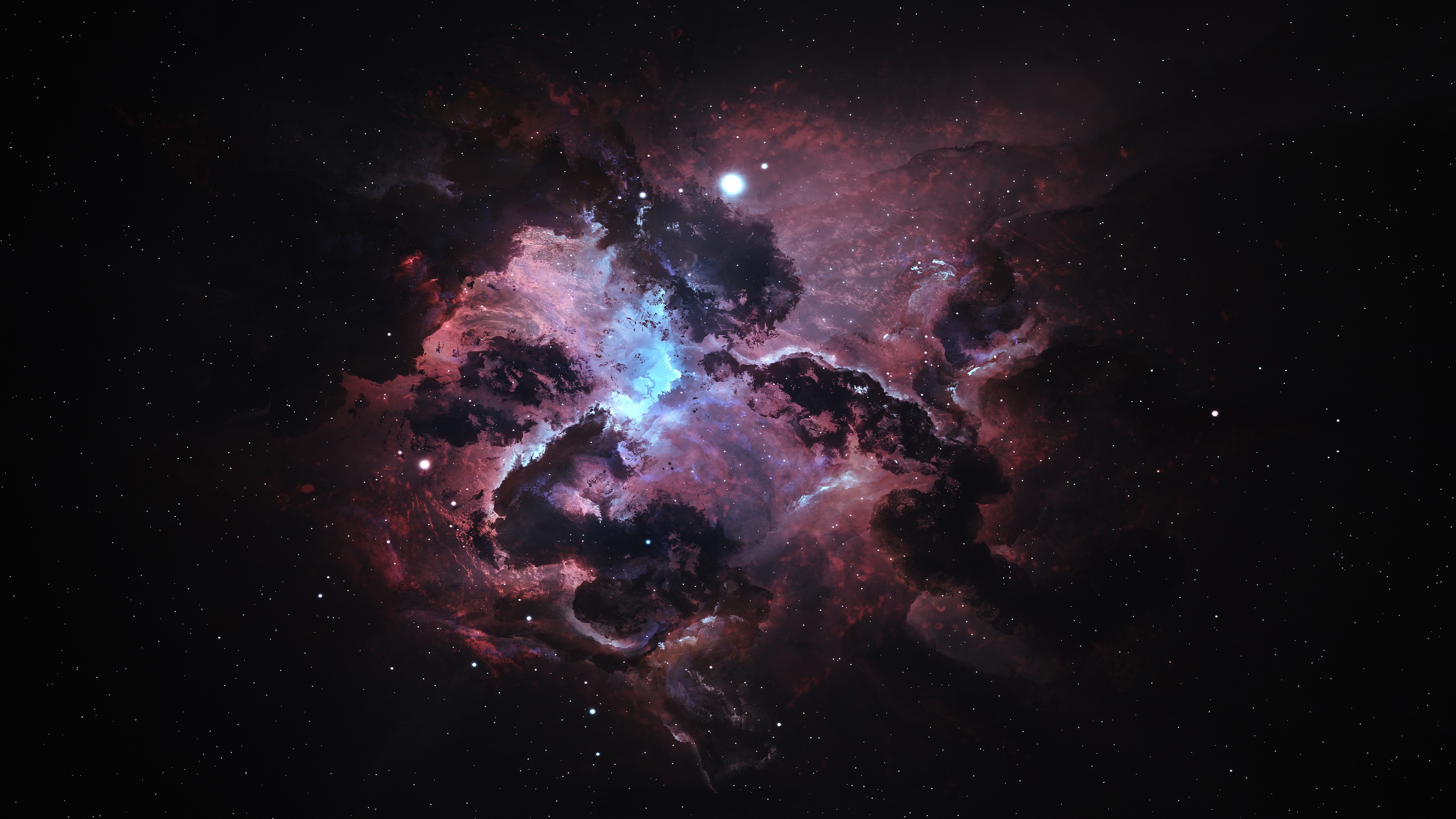 General 3840x2160 artwork digital art space galaxy stars nebula space art
