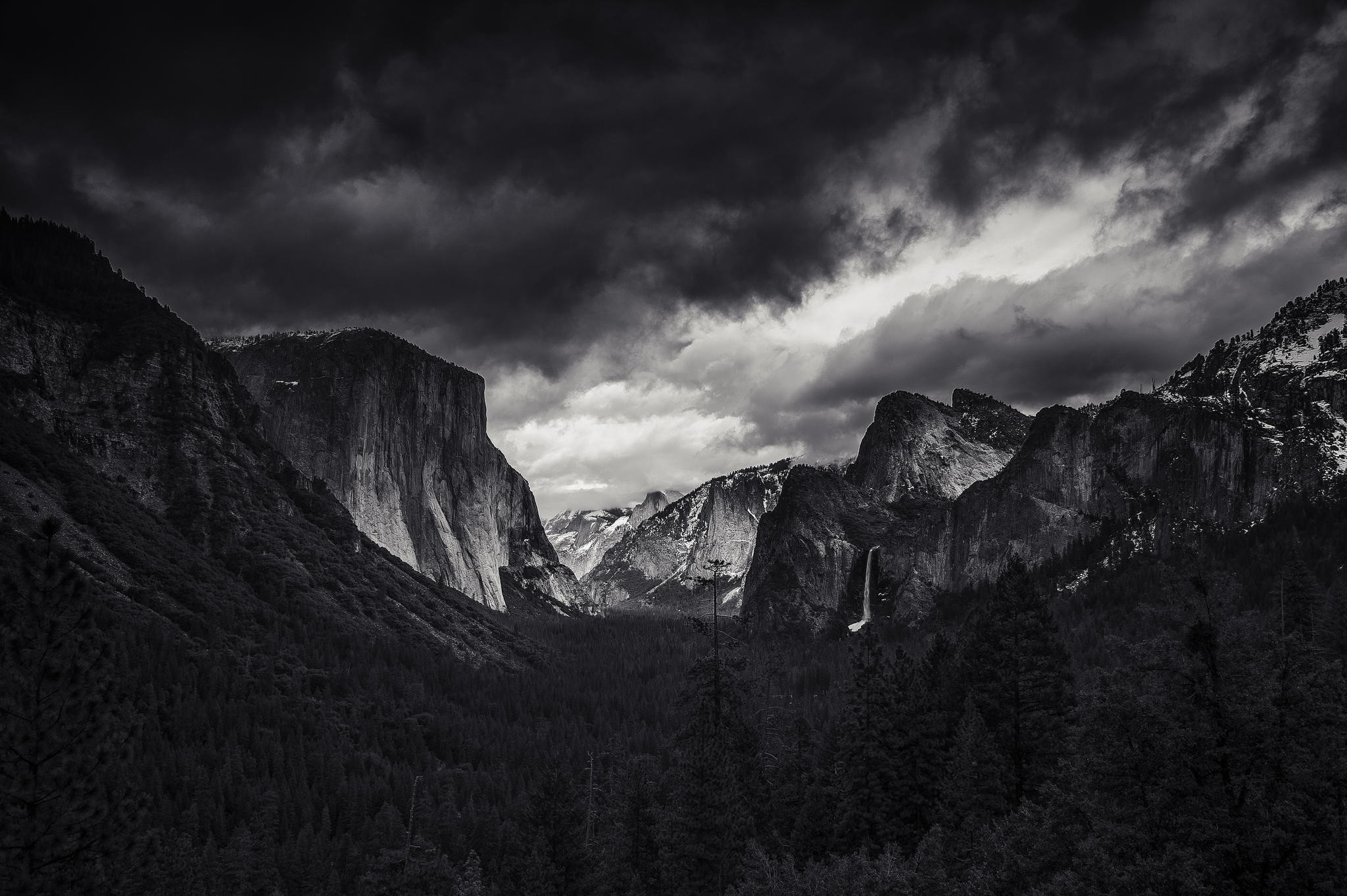 General 2048x1363 landscape nature monochrome mountains forest Yosemite Valley Yosemite National Park El Capitan USA California