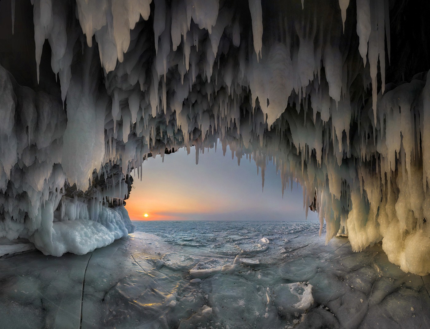 General 1400x1073 nature ice winter coves Sun horizon sky cold cave frost outdoors