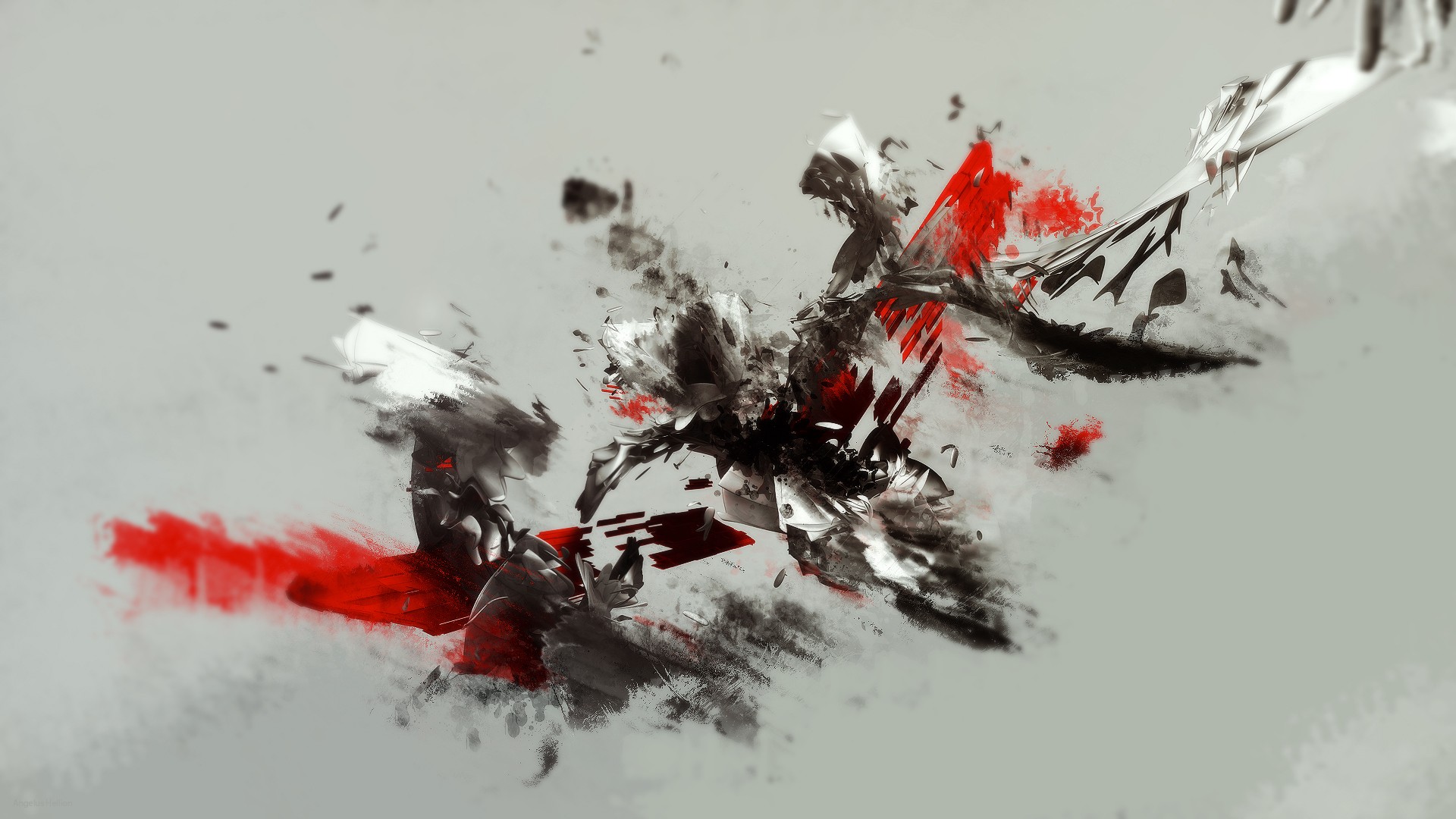 General 1920x1080 digital art simple background selective coloring abstract