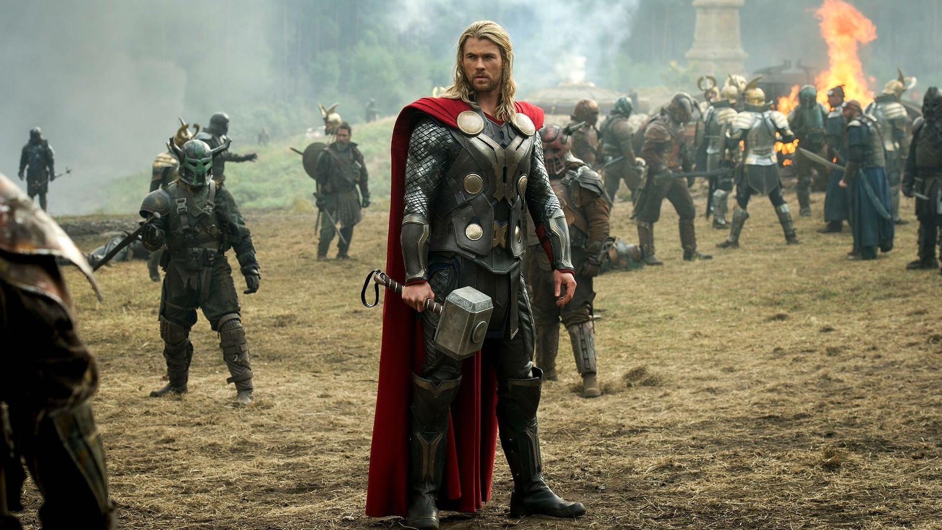 People 1920x1080 Thor Thor 2: The Dark World Mjolnir Chris Hemsworth Marvel Cinematic Universe movies hammer superhero movie scenes