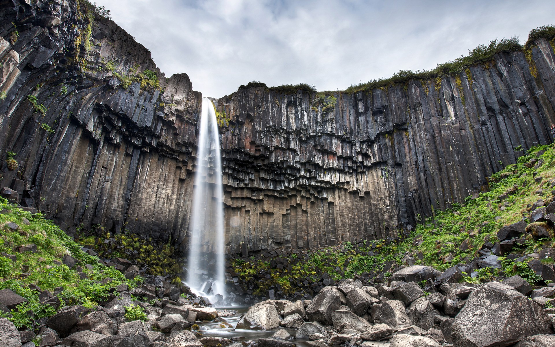 General 1920x1200 Iceland national park waterfall cliff rocks nature rock formation nordic landscapes